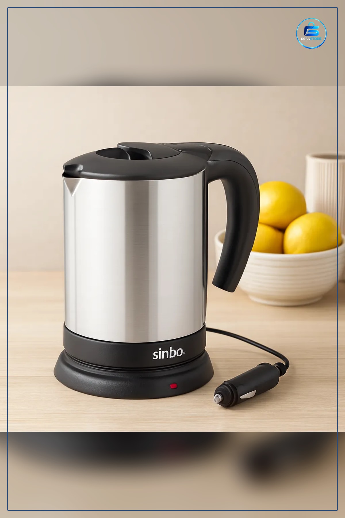 Araç İçi Su Isıtıcı Kettle 24V 0.8L 200W Paslanmaz Çelik Çakmaklık Fişli Taşınabilir Seyahat