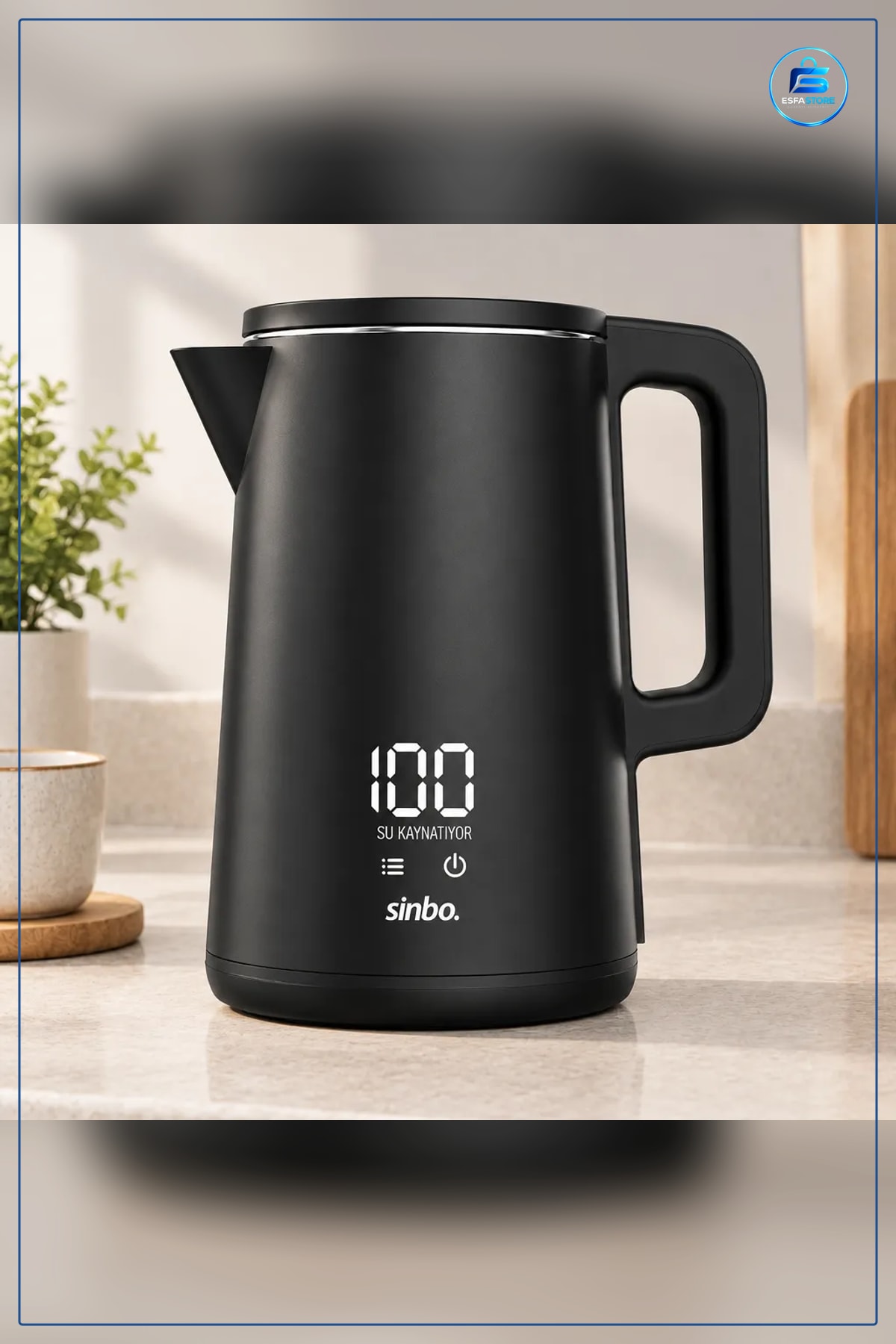 Su Isıtıcı 1.8L 1500W Dijital Kablosuz Dokunmatik Ekranlı Kettle Mutfak Çay Kahve Ev Aletleri