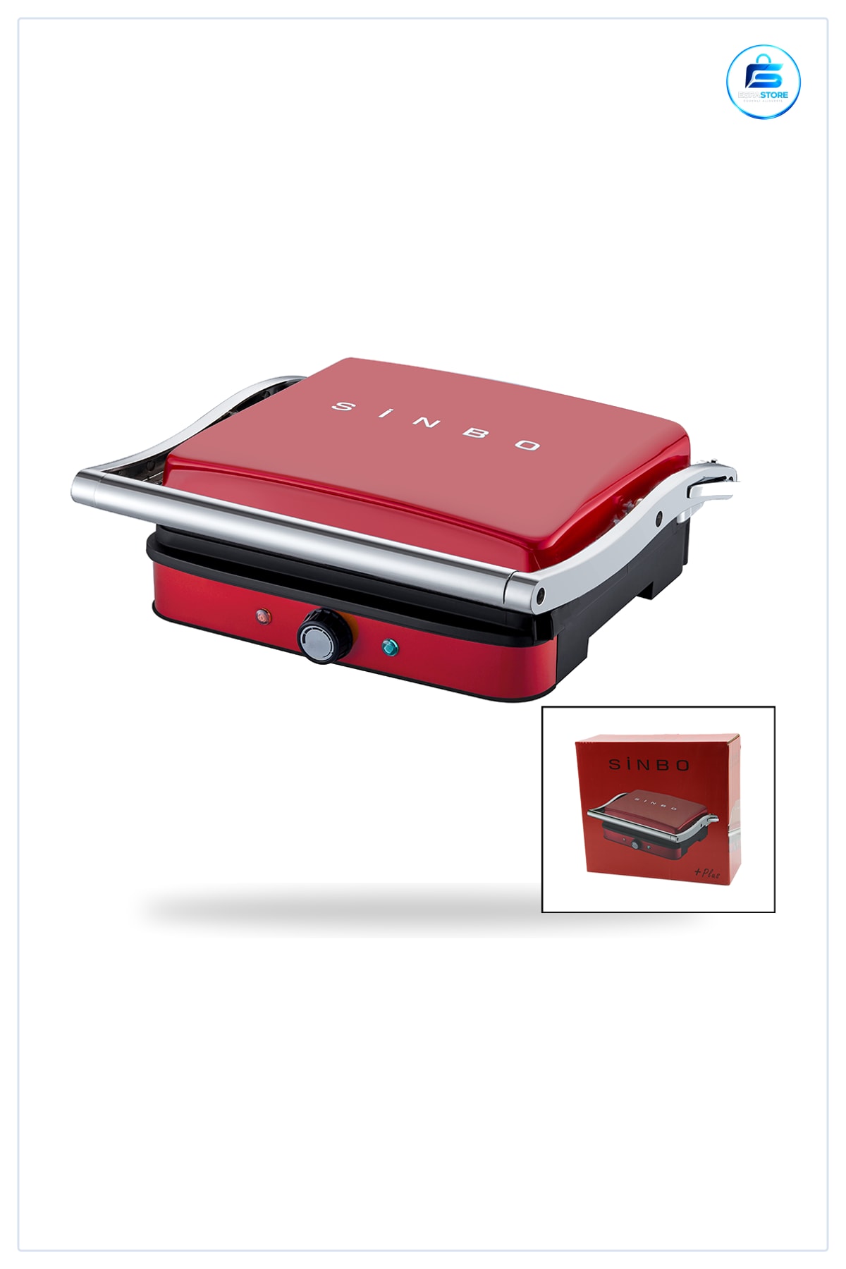Elektrikli Izgara ve Tost Makinesi Kırmızı Ayarlanabilir Isılı ° Açılır Mutfak Panini
