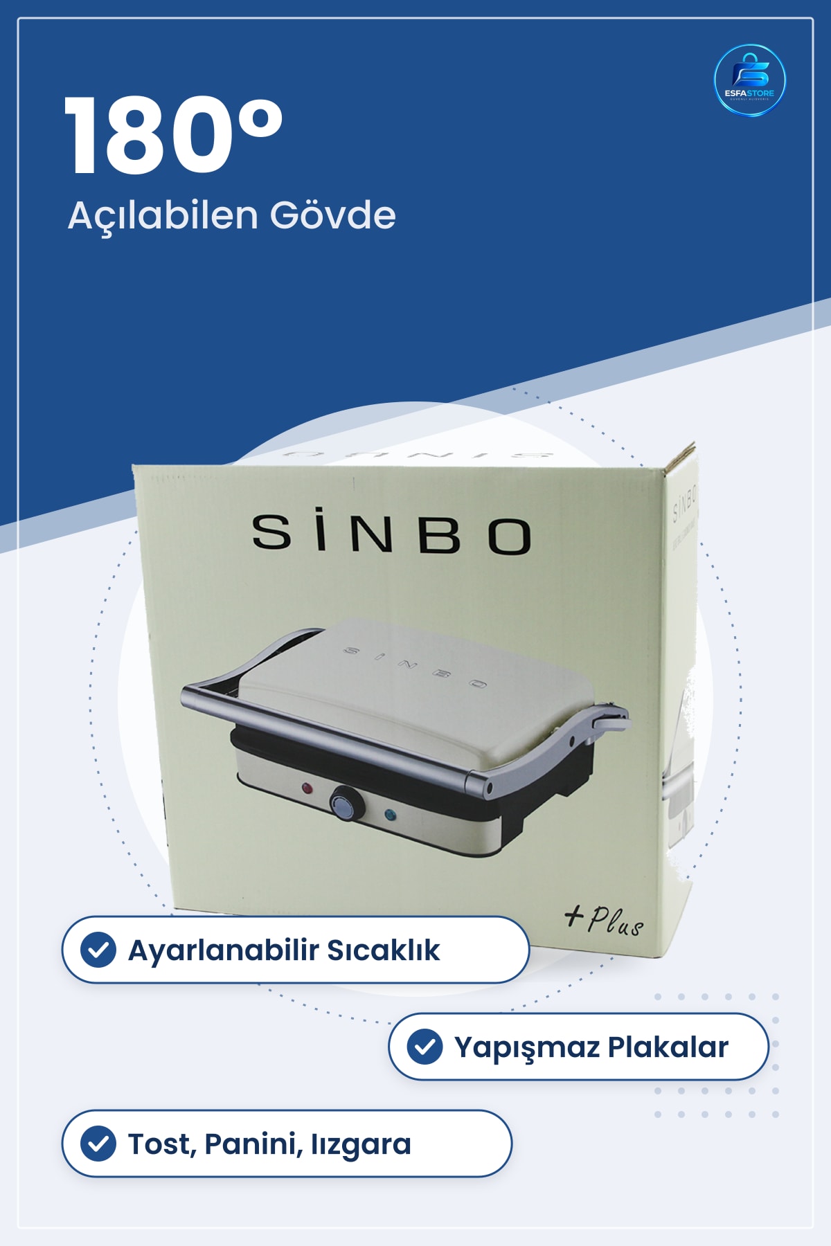 Izgara ve Tost Makinesi ° Açılabilen Gövde Ayarlanabilir Isı Yapışmaz Plakalı Panini Mutfak