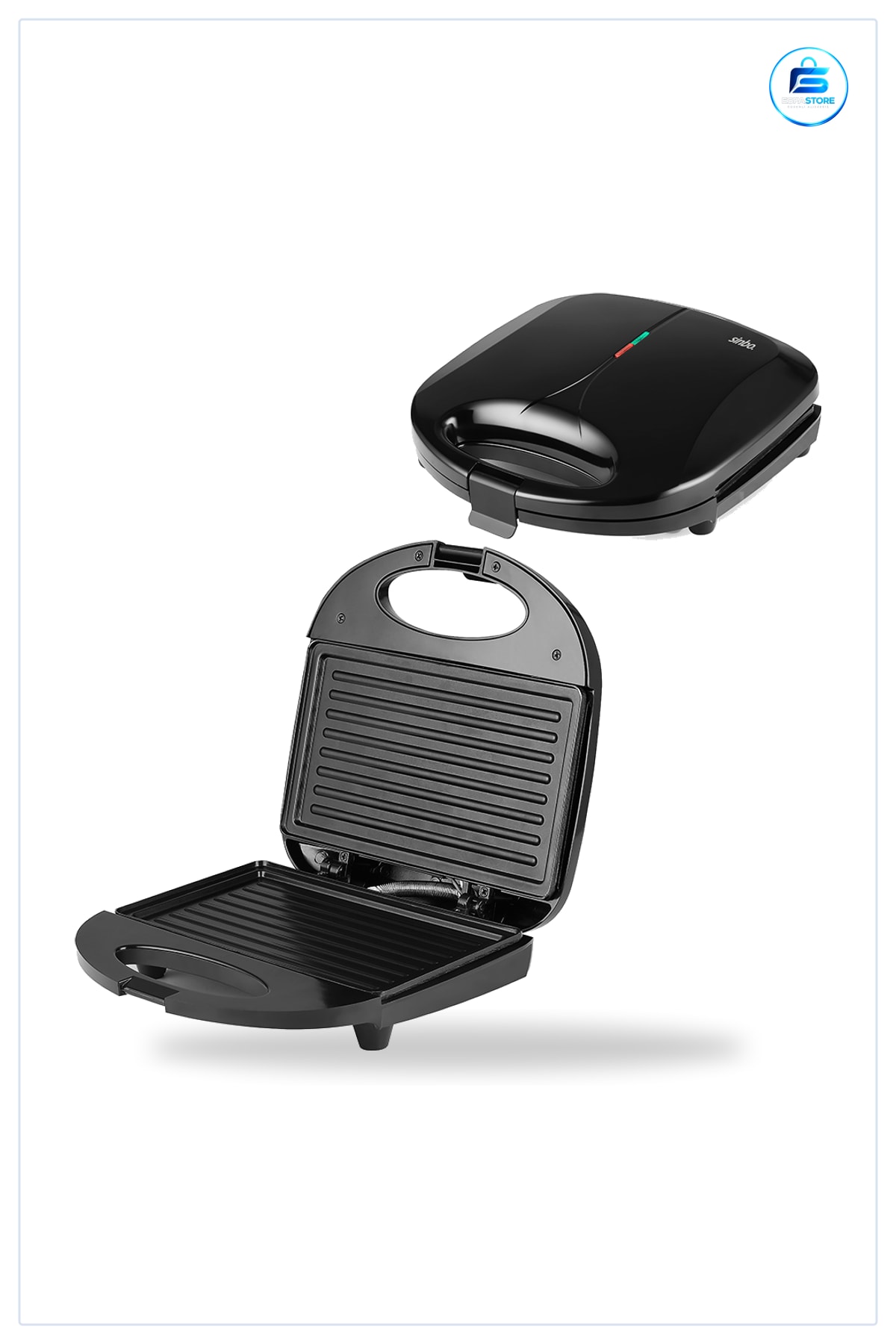 Mini Tost Makinesi 2 Dilim 750W Yapışmaz Kaplamalı Kilitlenebilir Kapaklı Mutfak Sandviç Ofis