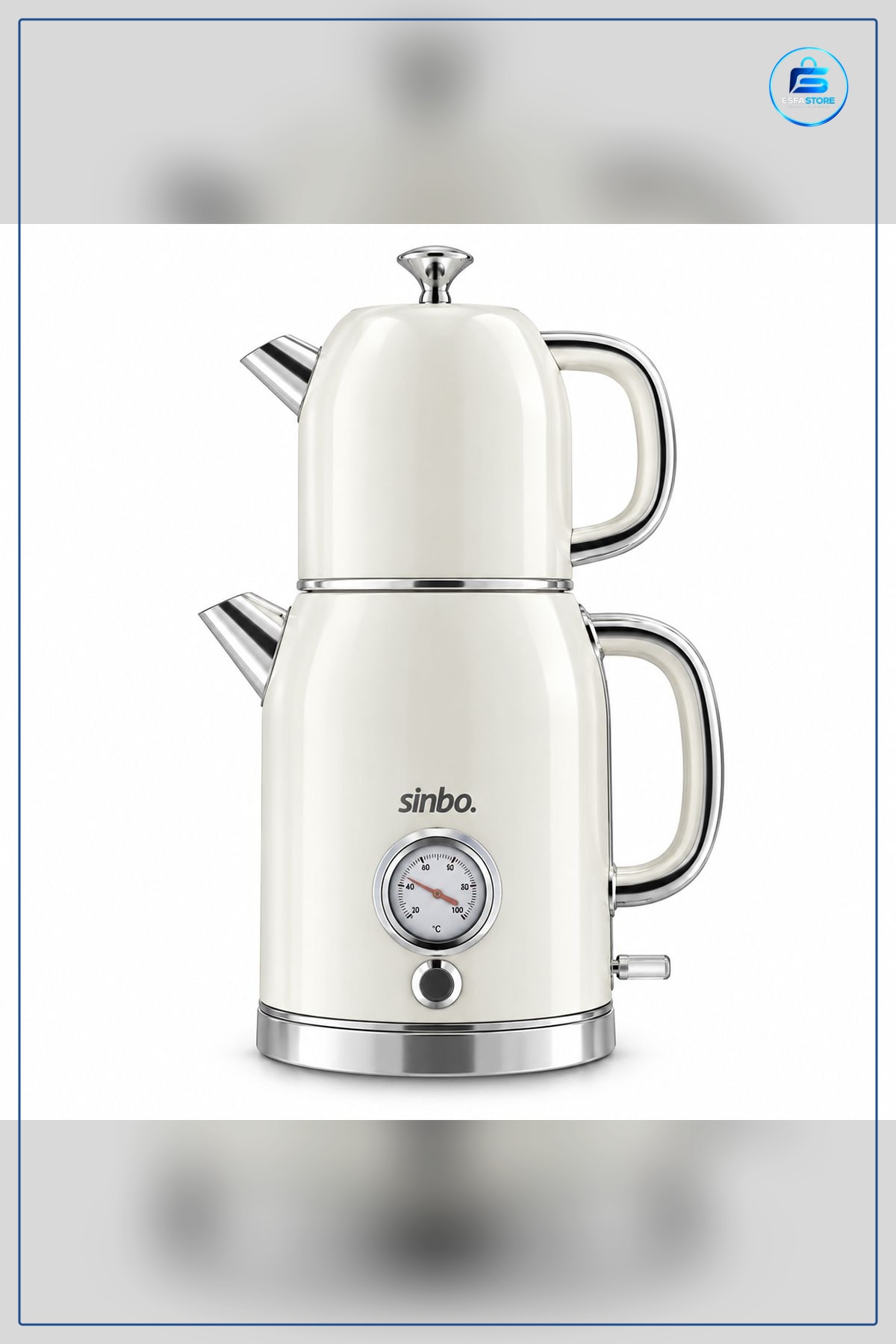 Çay Makinesi Elektrikli Retro Set 1600W 1.8L Derece Göstergeli Cam Demlik Mutfak Ev Aleti
