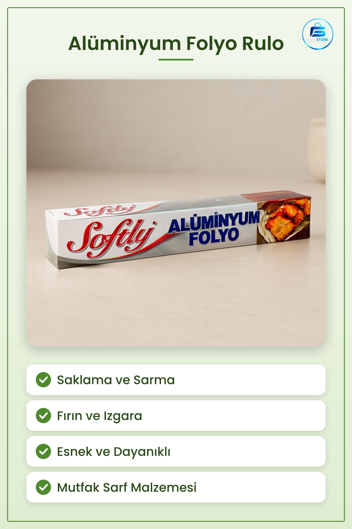 Alüminyum Folyo Mutfak Gıda Saklama Pişirme Izgara Fırın Sarma Dayanıklı Esnek Rulo