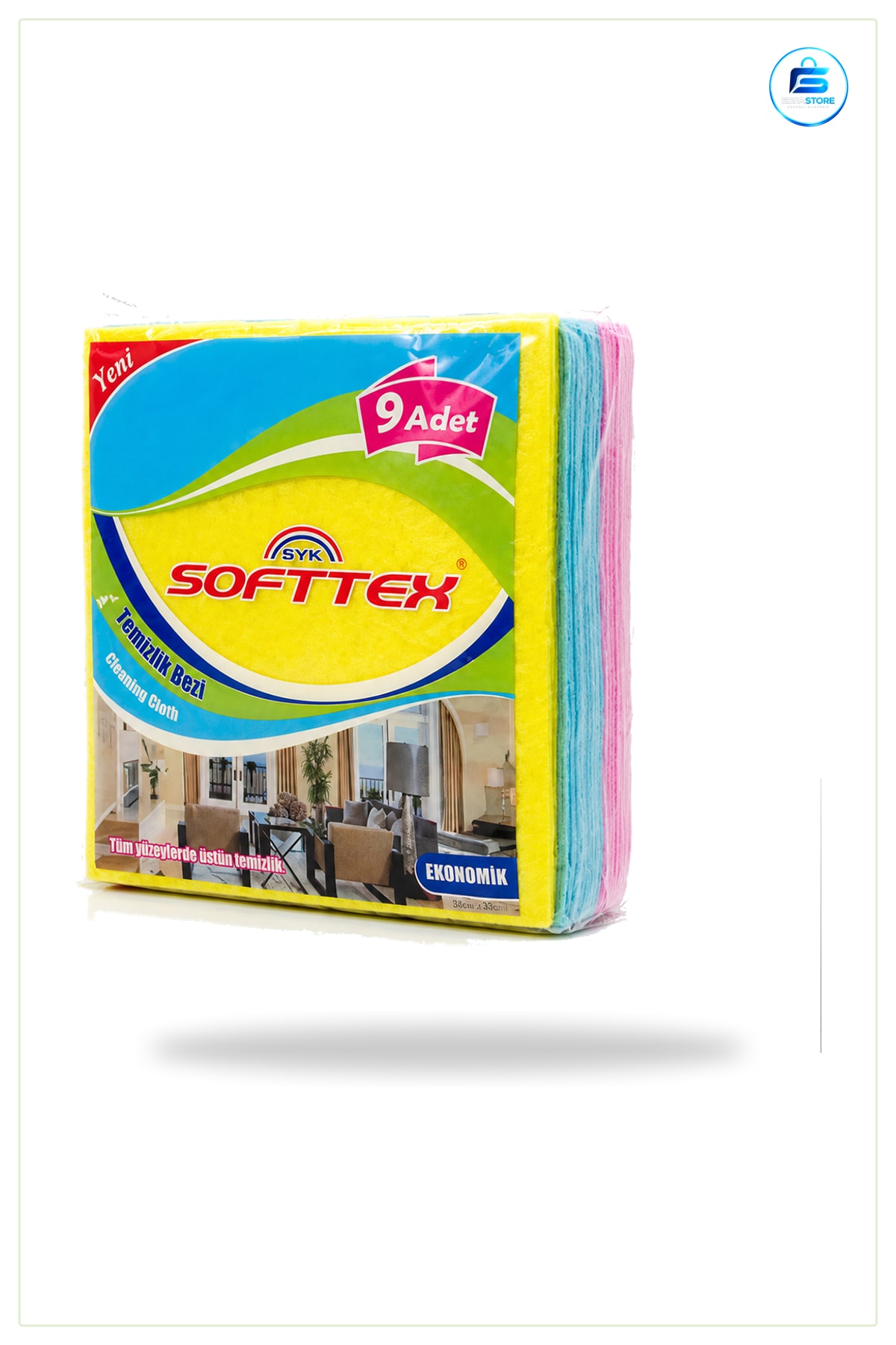 Mikrofiber Temizlik Bezi Renkli 9 Adet Yüksek Emişli Ev Mutfak Banyo Cam Mobilya Temizliği