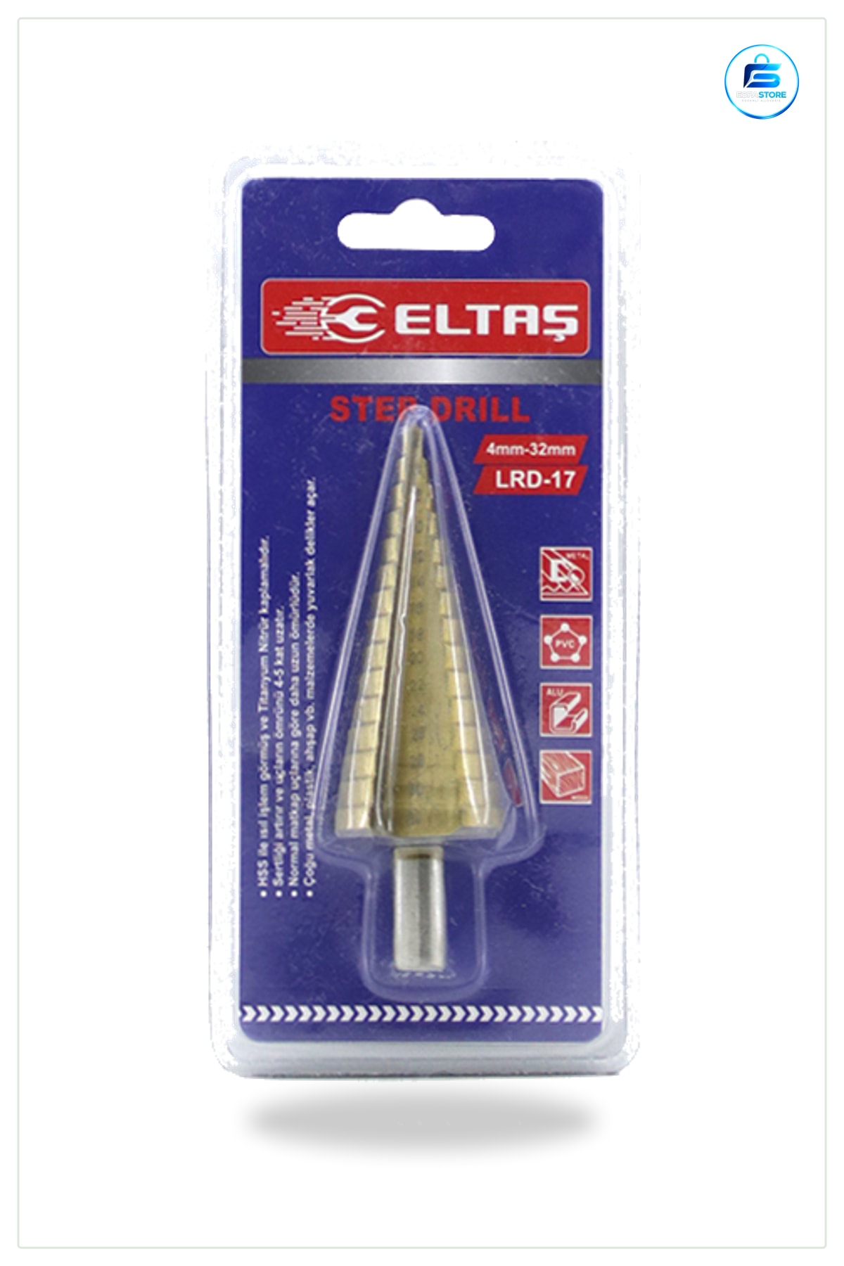 Step Matkap Ucu HSS Kademeli Metal Sac Alüminyum Plastik Delme Hassas Çap Genişletici