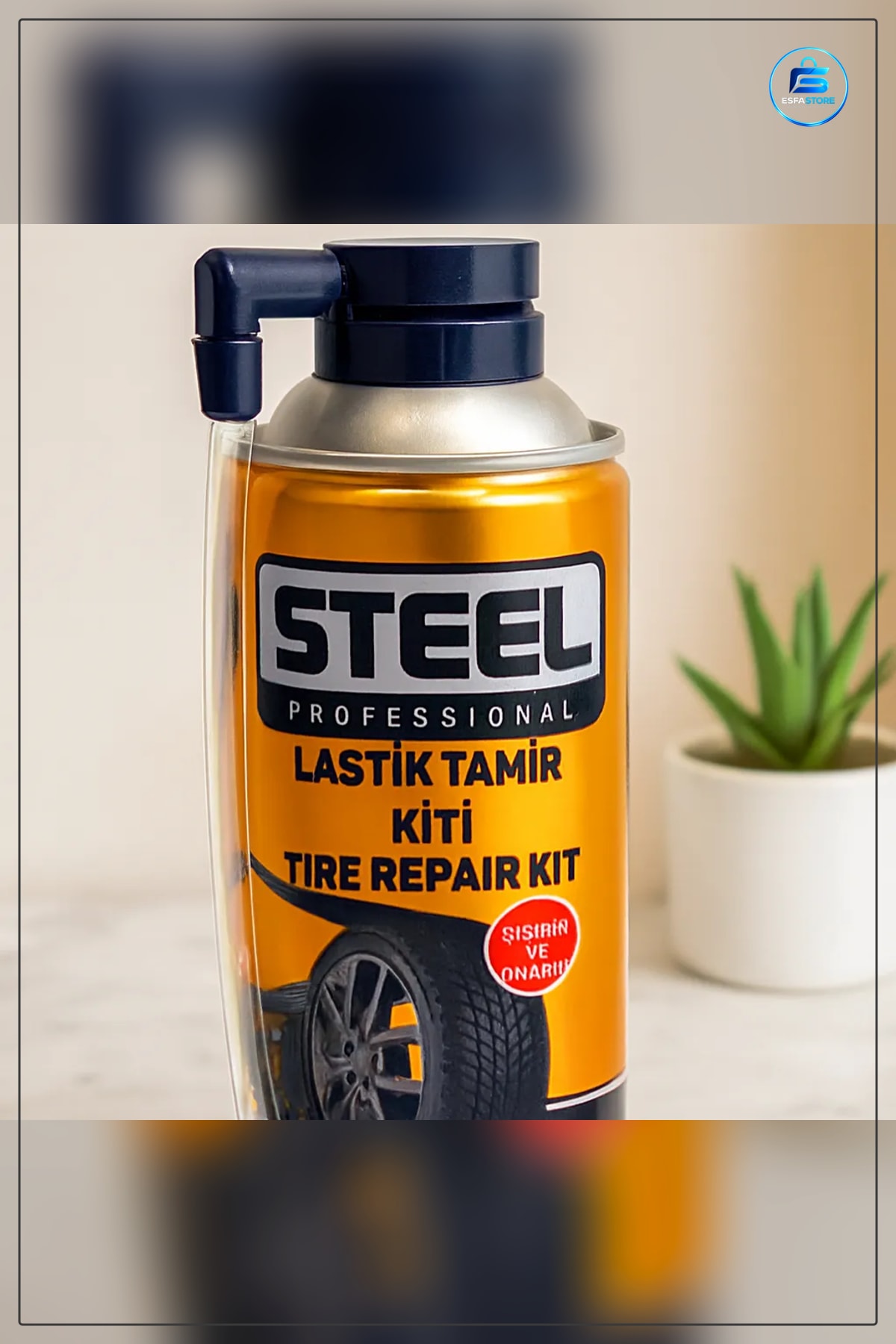Lastik Tamir Kiti 400 ml Sprey Acil Onarım Sızdırmazlık Köpüğü Araç Motosiklet Bakım Ürünü