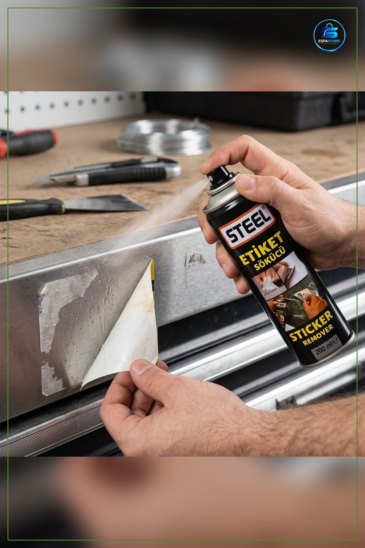 Etiket Sökücü Yüzey Temizleyici Sprey 200 ml Yapışkan Kalıntı Çözücü Metal Cam Plastik Ofis