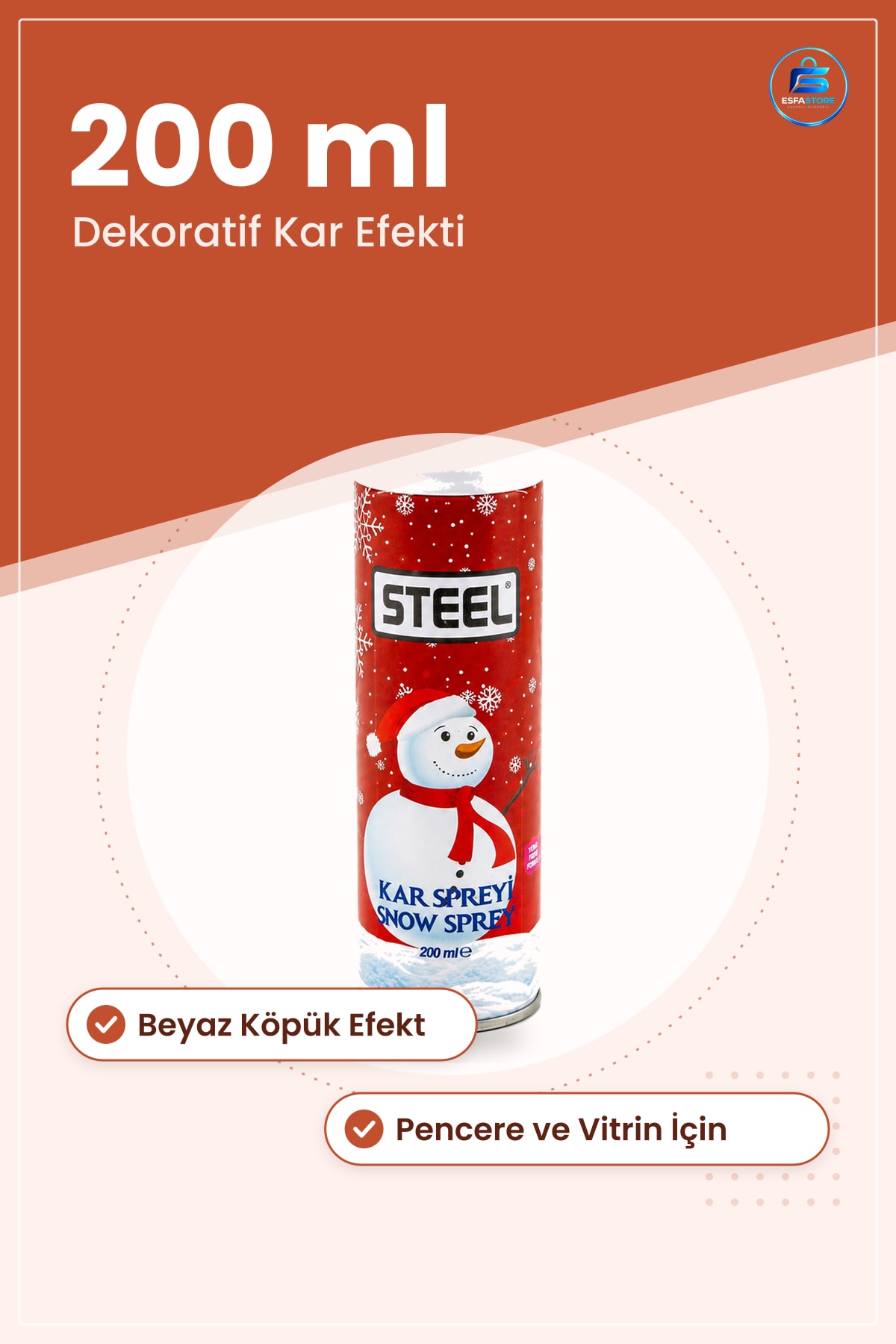 Kar Spreyi 200ml Yılbaşı Dekoratif Efekt Pencere Camı Yazı Yazma Parti Dekorasyon Aerosol