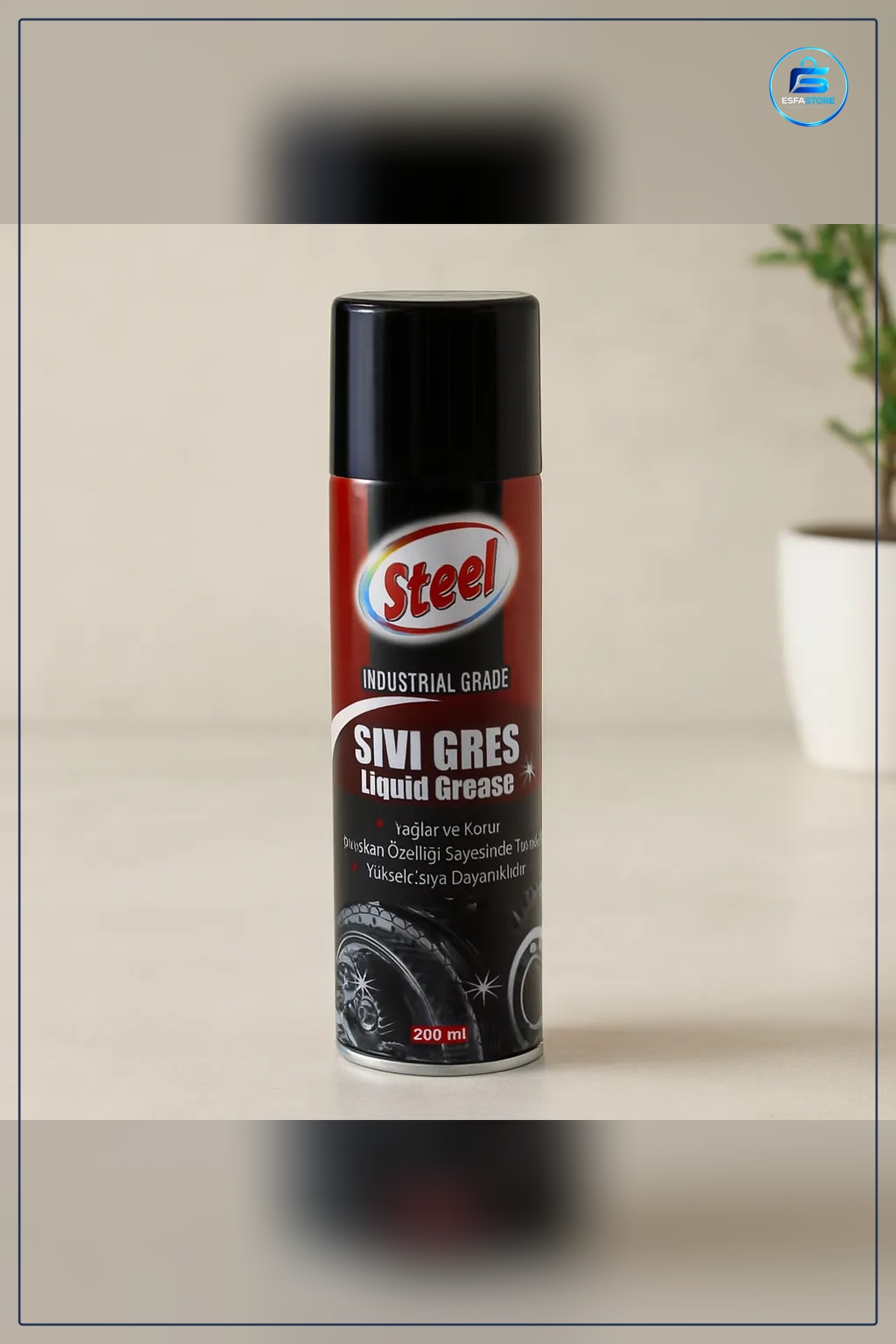 Sıvı Gres Sprey 200 ml Isıya Dayanıklı Koruyucu Genel Bakım Spreyi Menteşe Zincir Rulman Yağlama