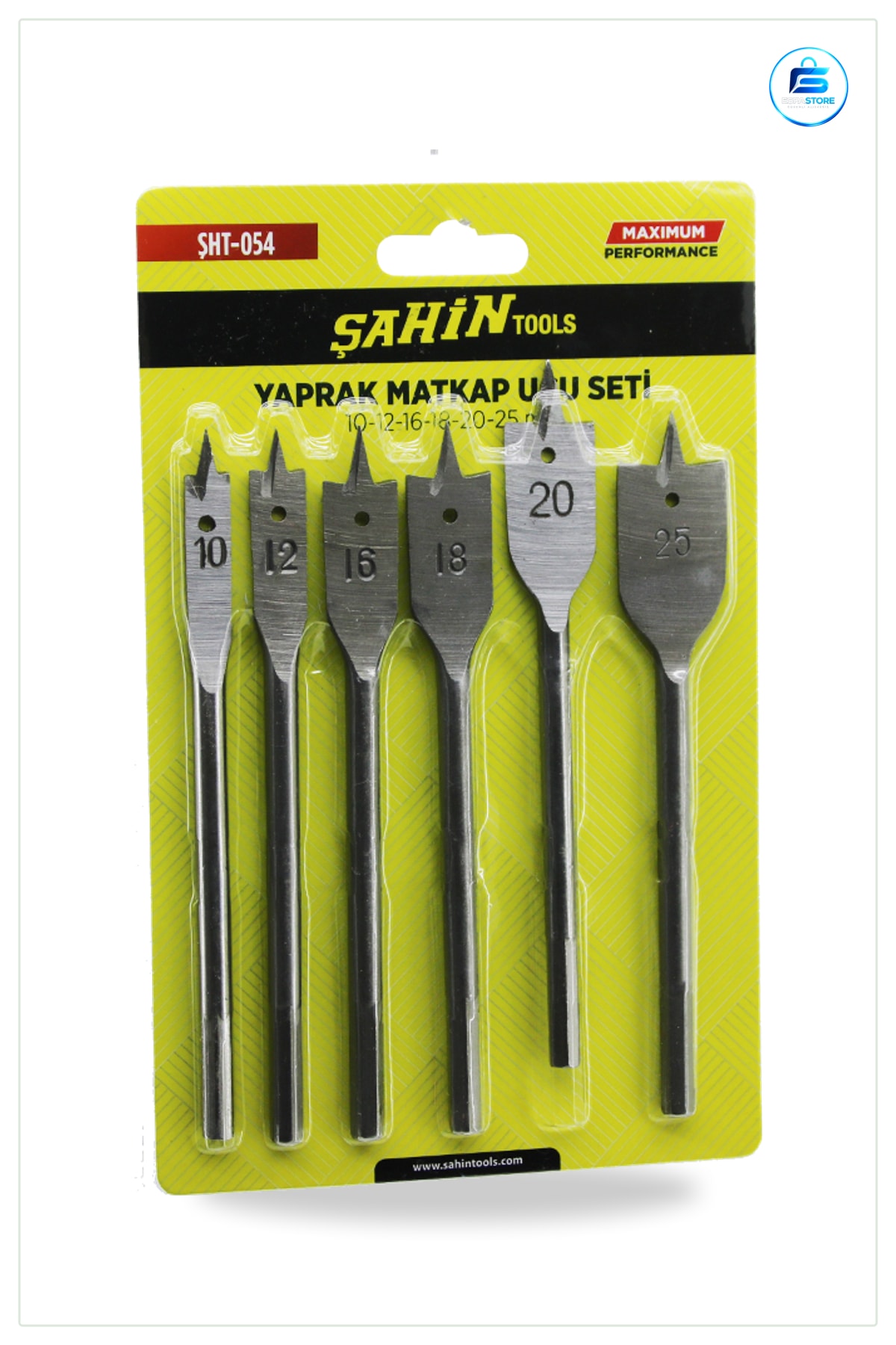 Yaprak Matkap Ucu Seti 25 mm Ahşap ve Sıhhi Tesisat Delme Karbon Çelik Kullanışlı