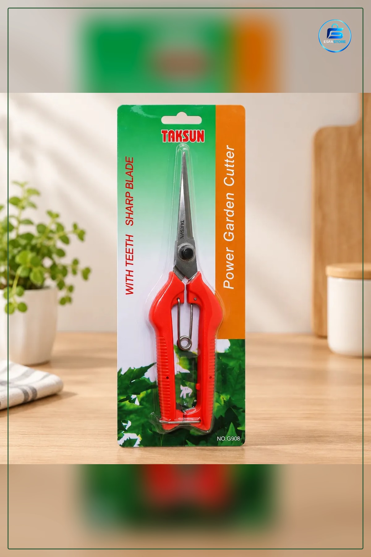 Kırpma Makası İnce Ağız Metal Uçlu Bağ Budama Bahçe Bitki Bakım Plastik Saplı Kırmızı