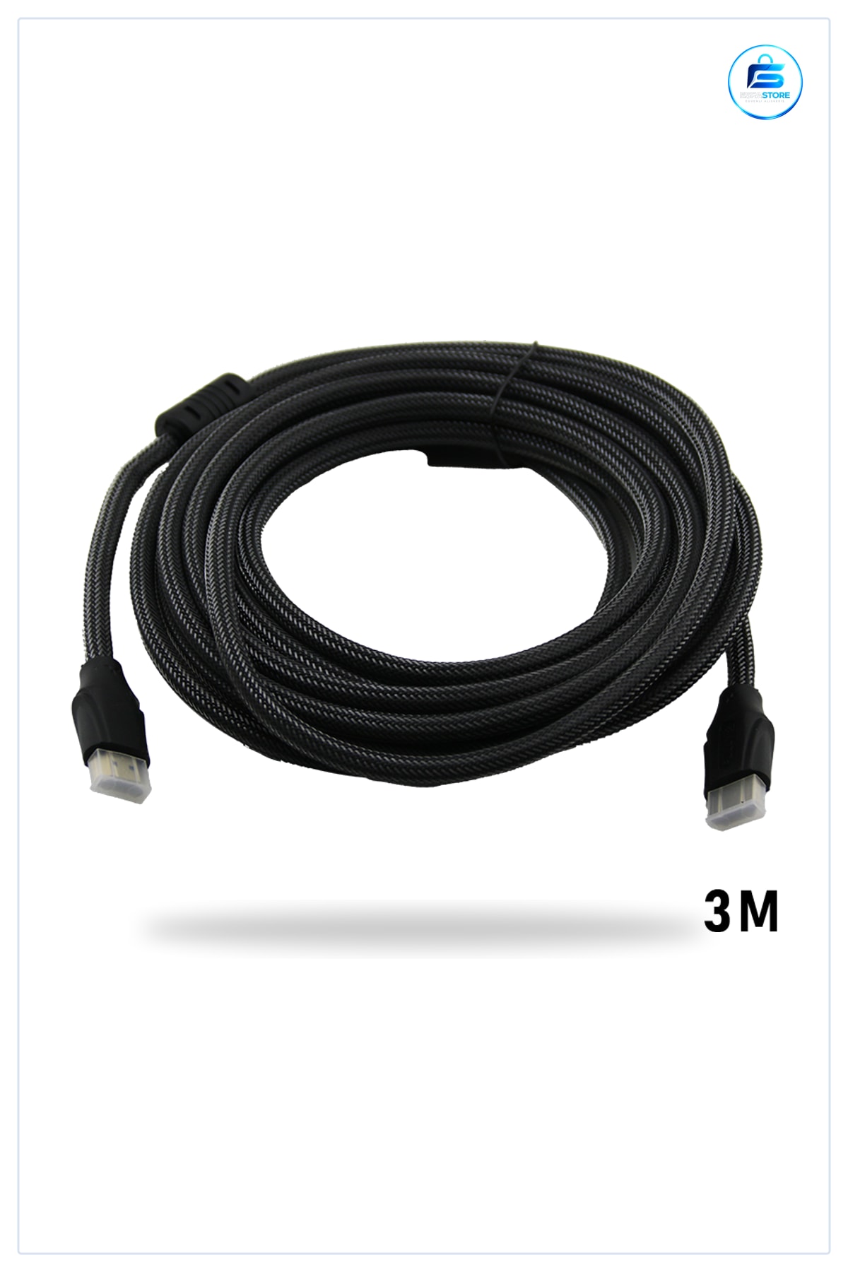 HDMI v1.4 Kablo 3 Metre Örgülü Altın Kaplama Full HD 3D 4K 30Hz TV Monitör Bağlantı Ev Sineması