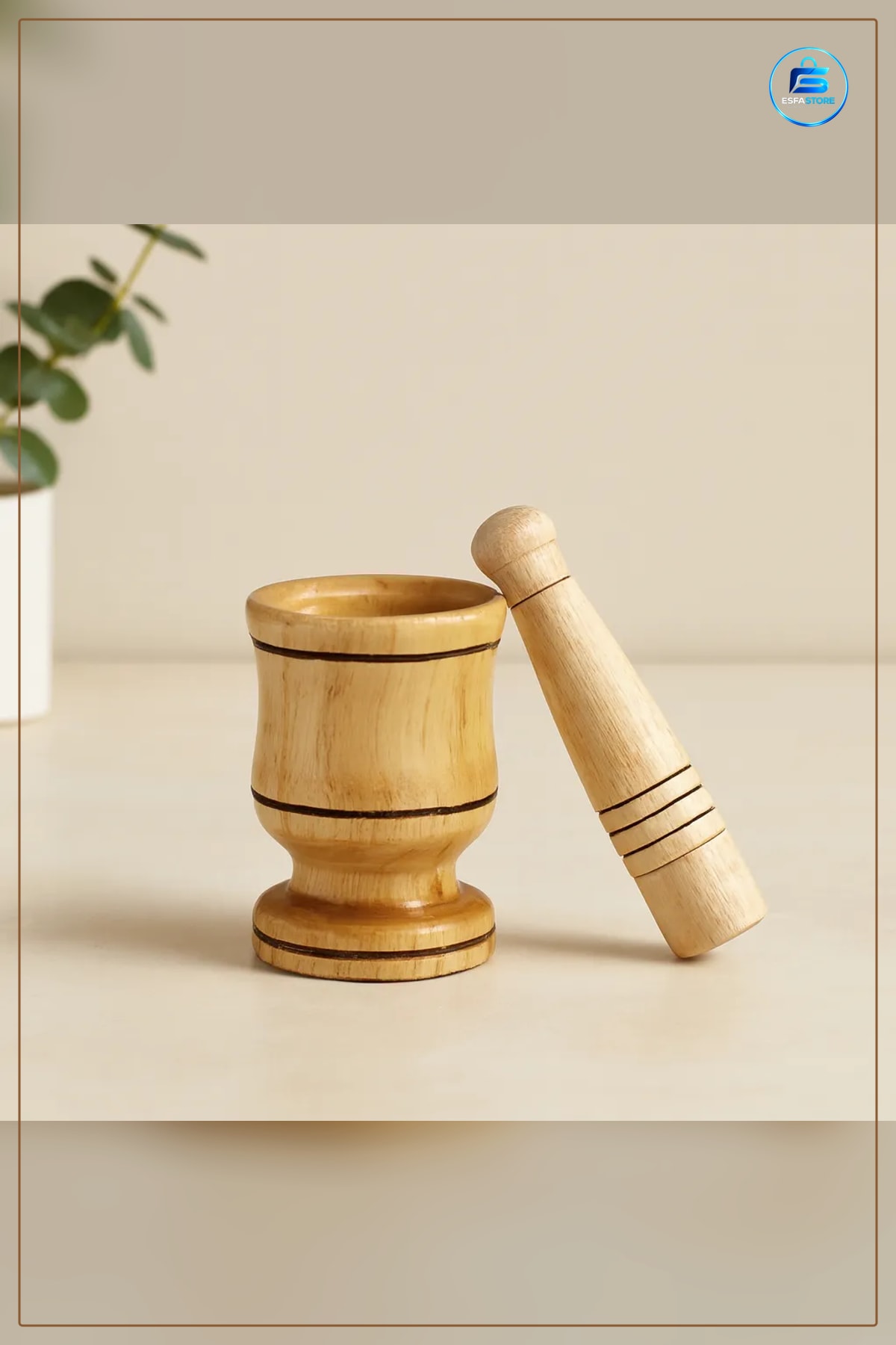 Havan Küçük Ahşap Sırımsak Dövecek 6x4x8.8 cm Mutfak Baharat Ezme Pesto Doğal Yemek Hazırlık