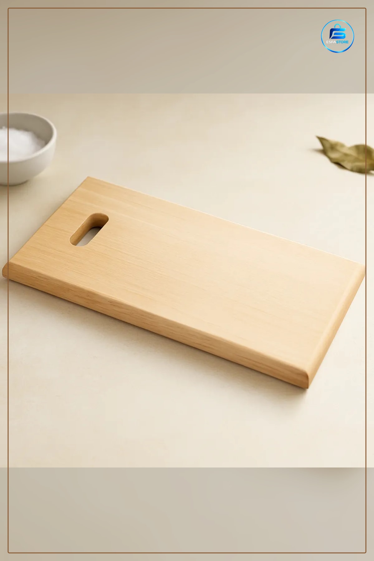 Ahşap Kesim Panosu 20x40 cm 2.5 Kalınlık Kulplu Mutfak Kesme Tahtası Et Sebze Servis Sunum