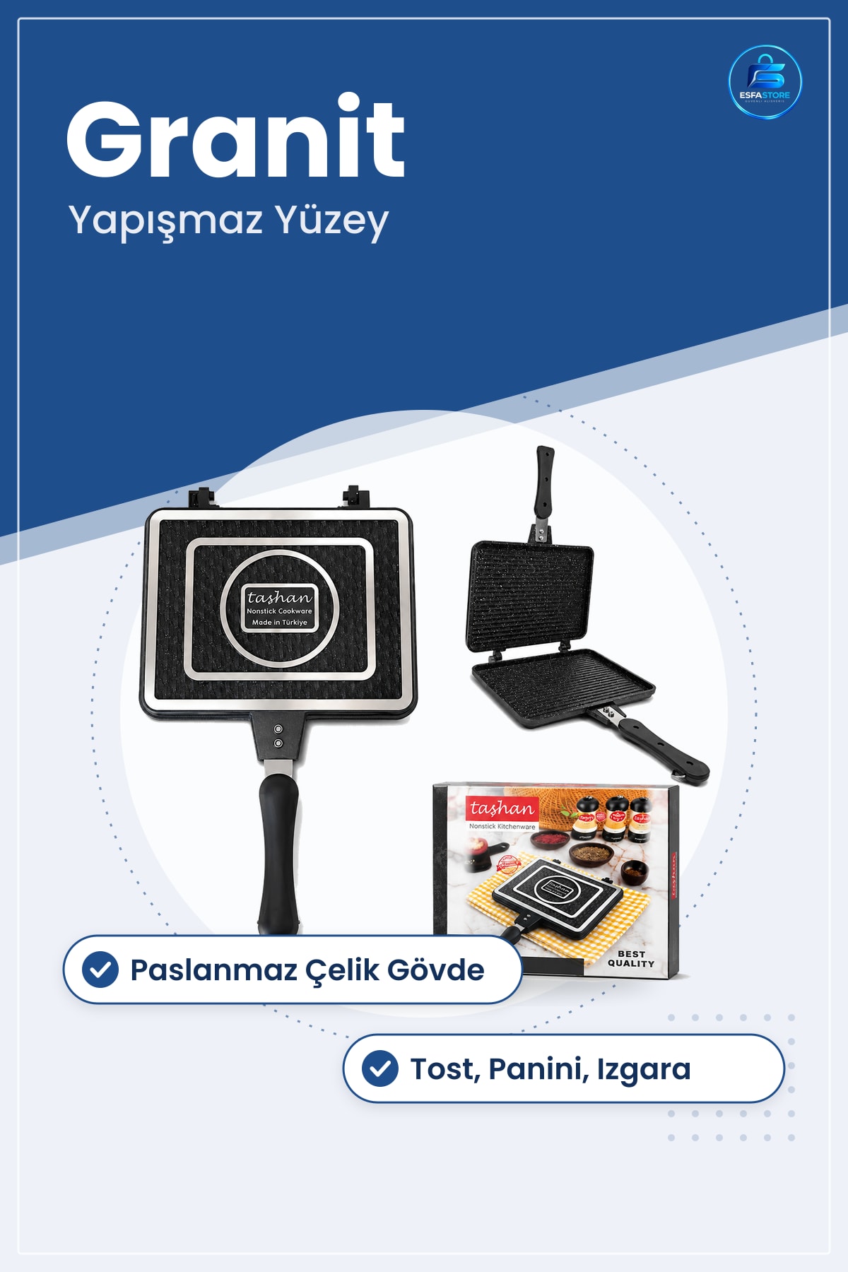Tost Makinesi Granit Kaplama Döküm Plaka Paslanmaz Gövde Kafe Restoran Ev Mutfak Izgara Panini