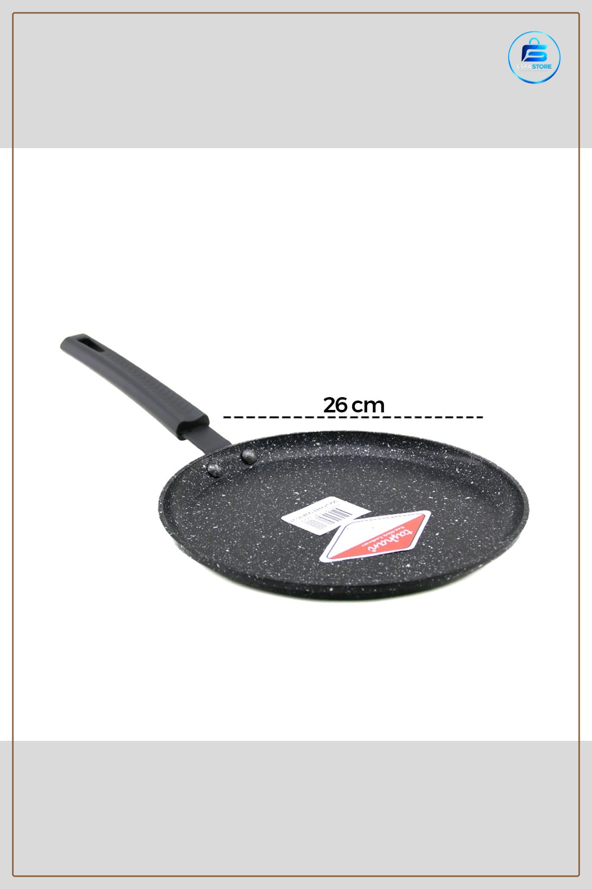 Döküm Krep Tava 26 cm İnce Hamur Gözleme Pankek Omlet Pişirme Mutfak Gaz Ocak Uyumlu