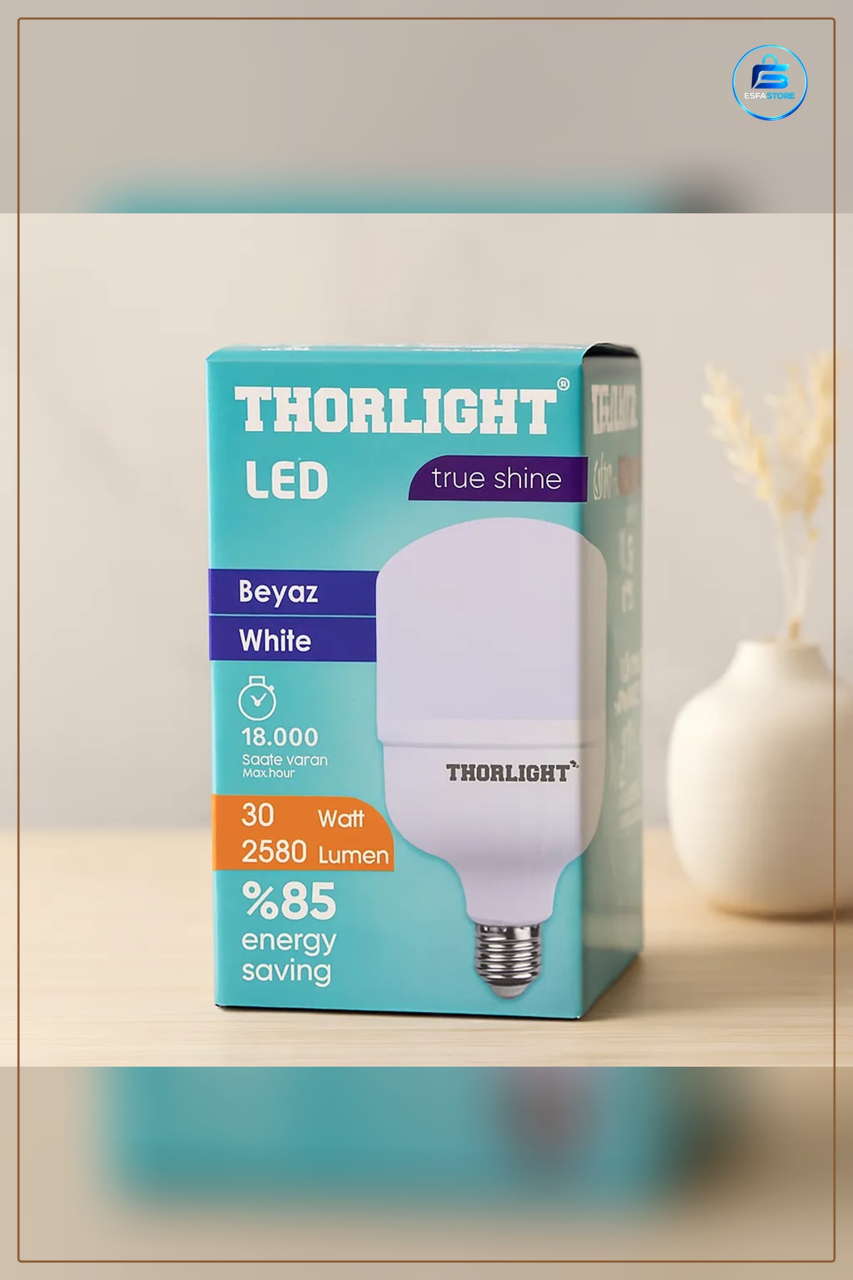 LED Ampul 30W E27 lm 6400K T Shape Beyaz Işık Ev Ofis Mağaza Aydınlatma Yüksek Parlaklık