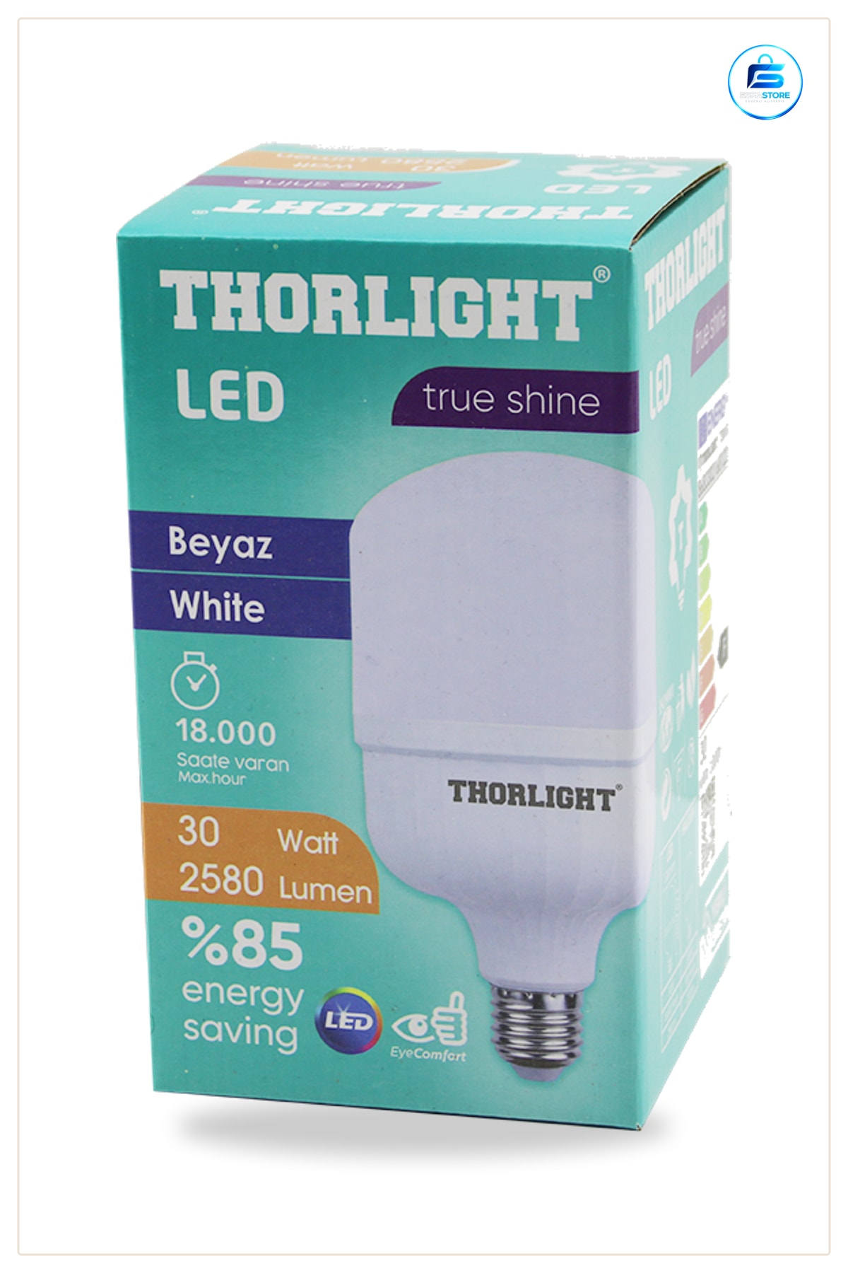 LED Ampul 30W E27 lm 6400K T Shape Beyaz Işık Ev Ofis Mağaza Aydınlatma Yüksek Parlaklık