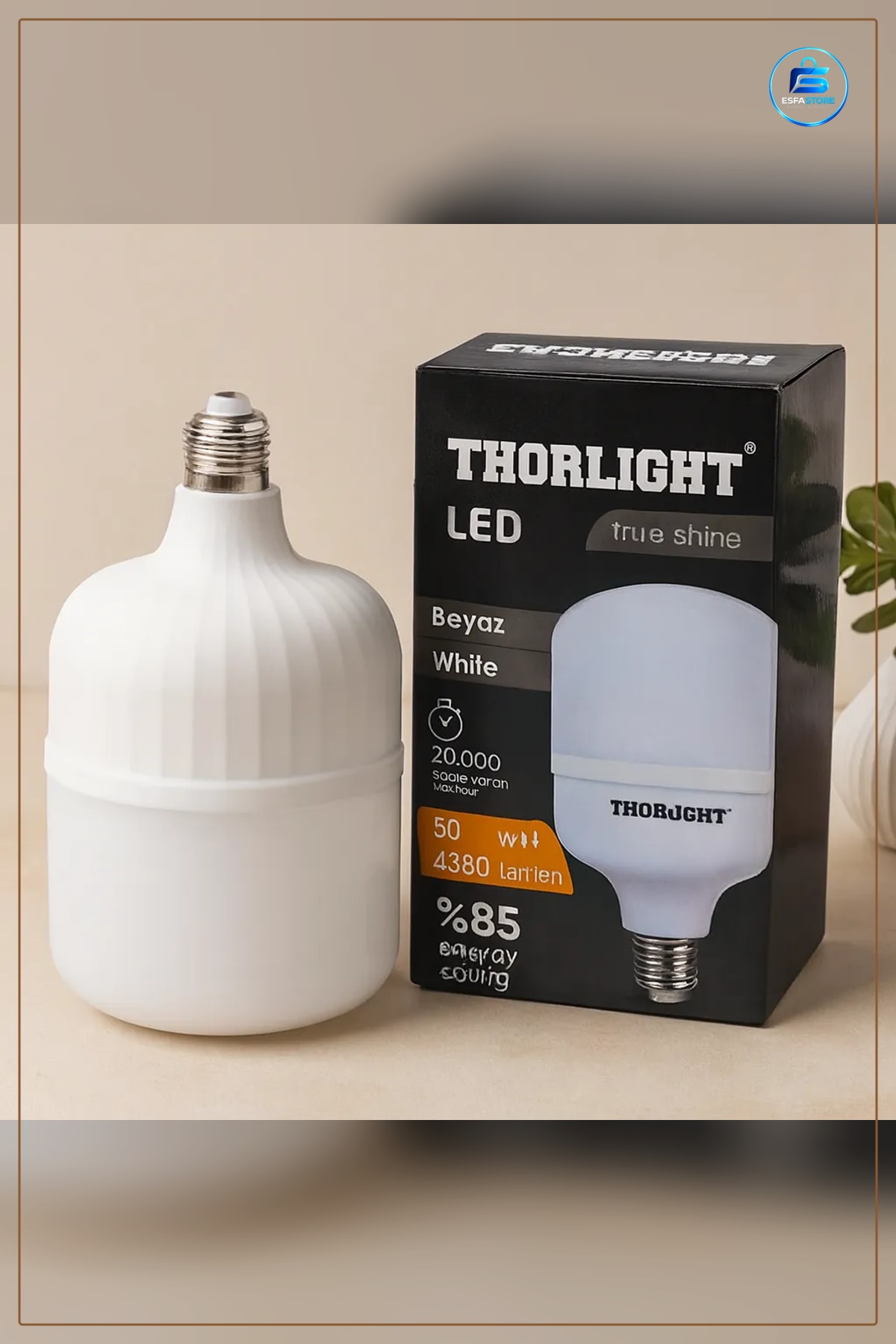 LED Ampul 50W E27 T Şekil Beyaz Işık Yüksek Parlaklık Enerji Tasarruflu Ev Ofis Aydınlatma