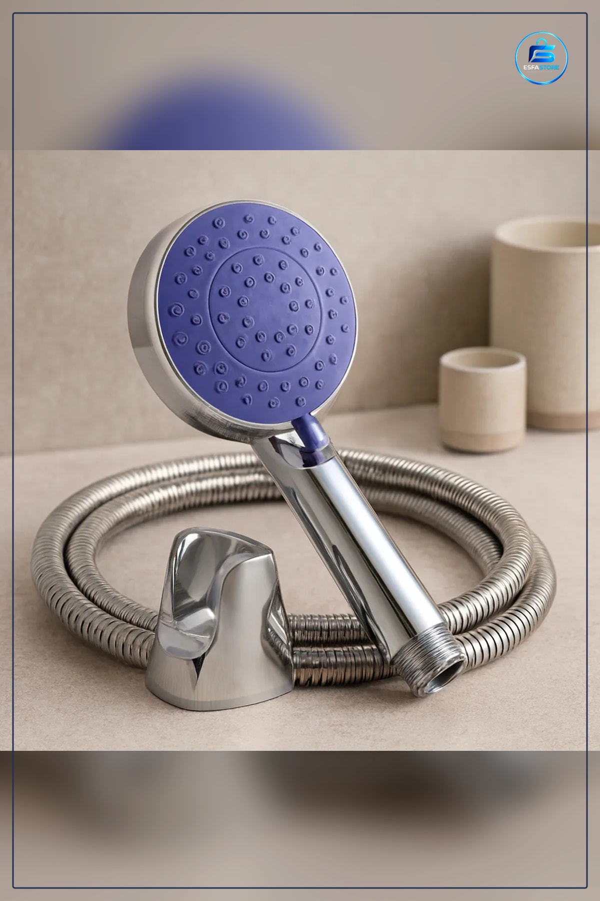Krom Vakumlu Lüks Duş Sistemi 150 cm Metal Yaylı Hortum El Duşu Askılı Banyo Seti Dayanıklı