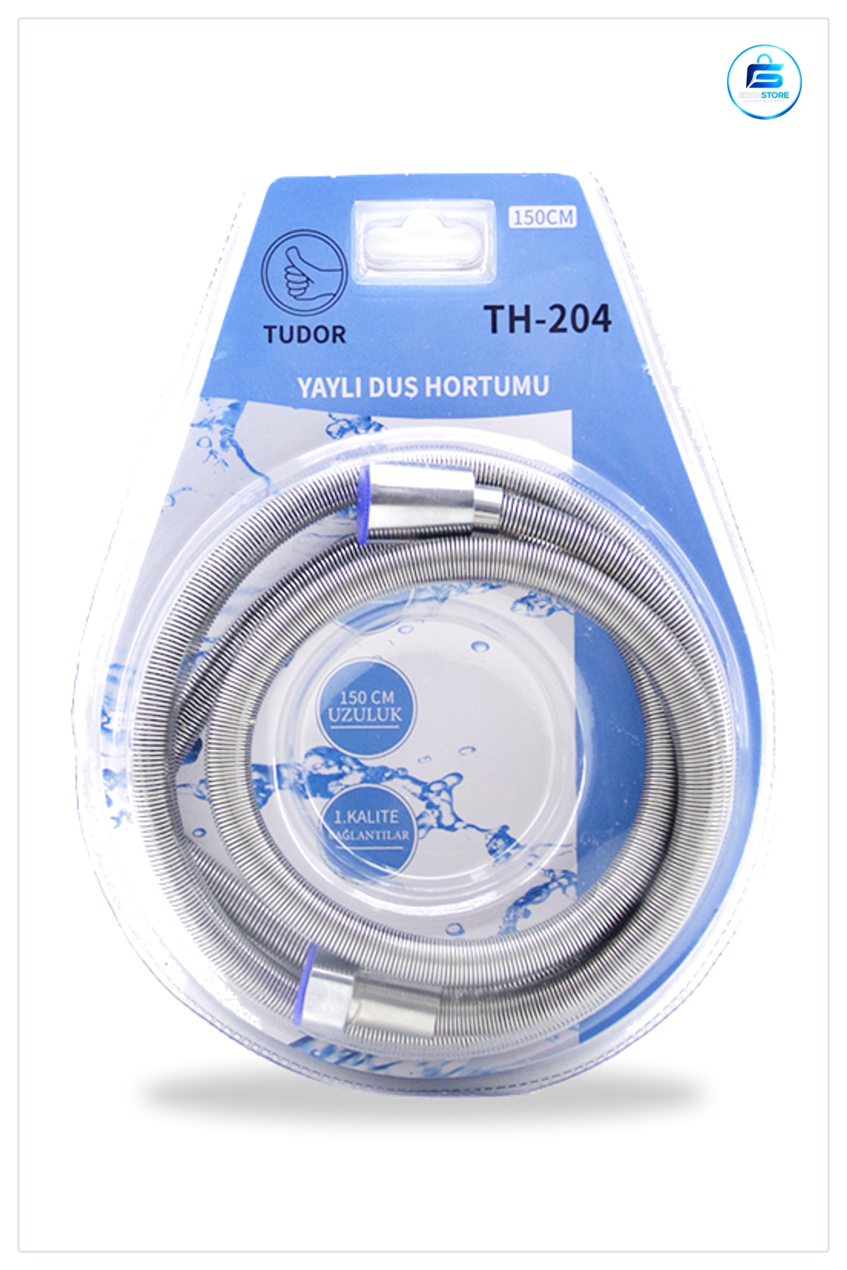 Yaylı Metal Duş Sistemi Hortumu 150 cm Banyo Esnek Spiral Bağlantı Uyumlu Dayanıklı