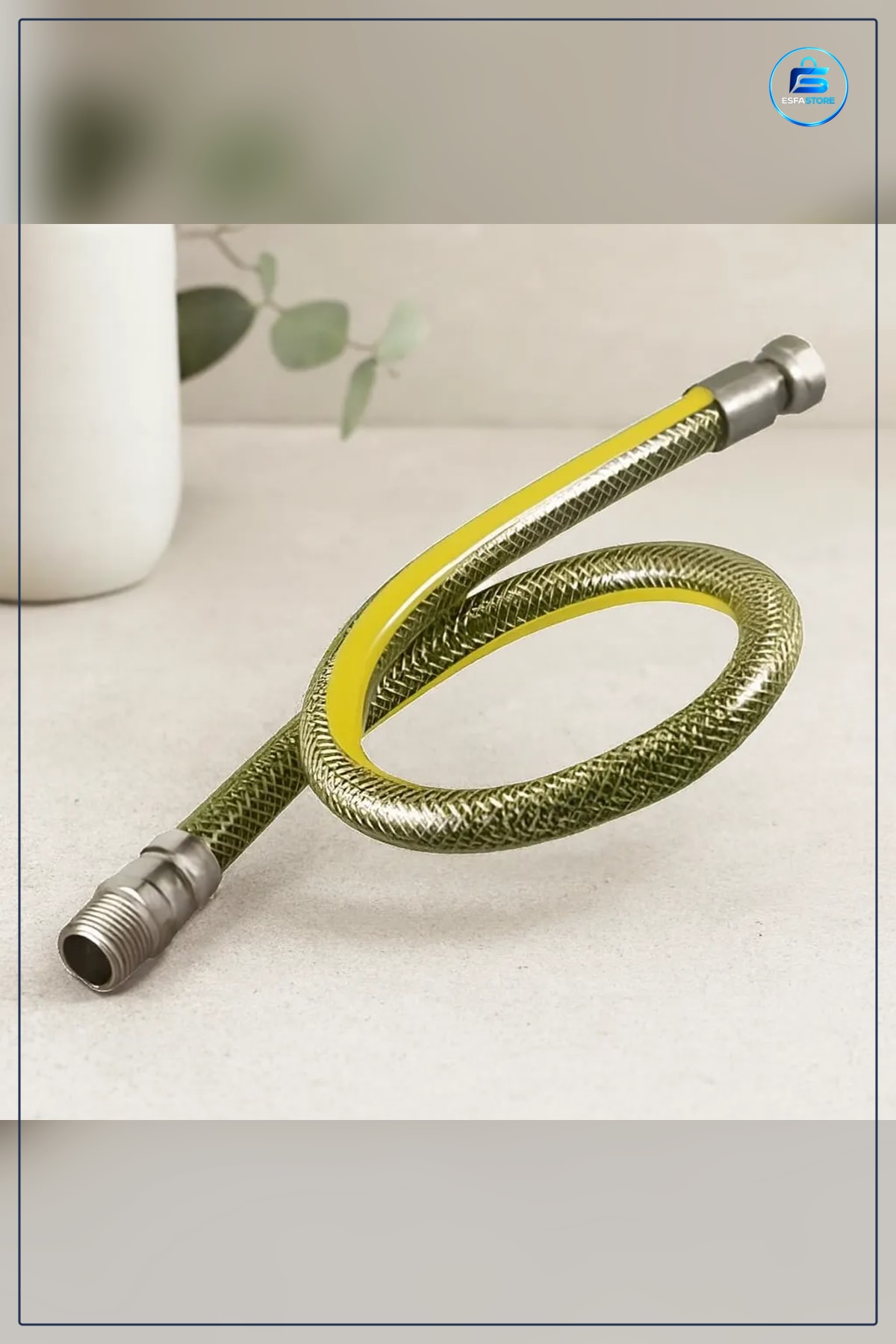 Doğalgaz Hortumu Flex Çelik Örgülü 50 cm Esnek Kombi Ocak Cihaz Vana Bağlantısı Metal Uçlu