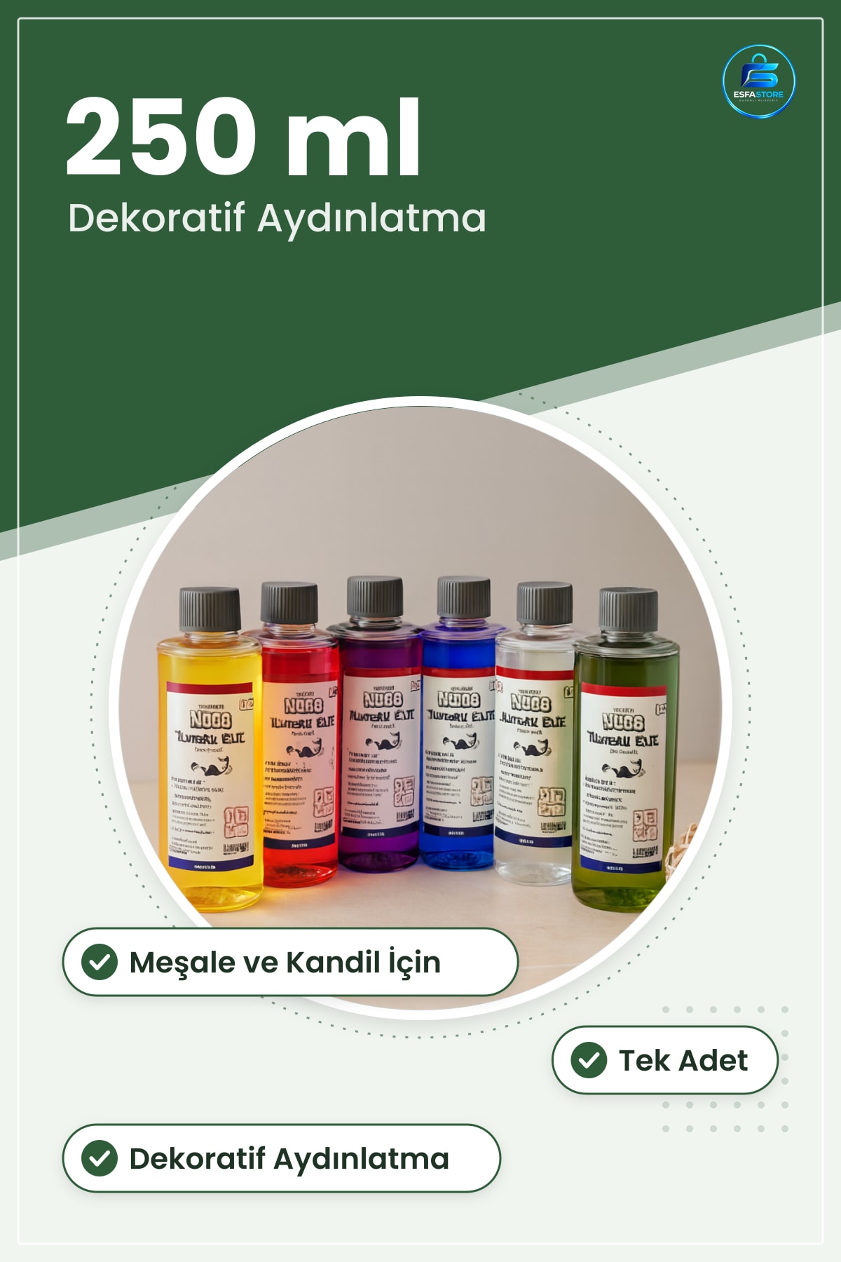 Meşale Yakıtı Kandil Yağı 250 ml Bahçe Dekorasyonu İçin Dekoratif Aydınlatma Tek Adet