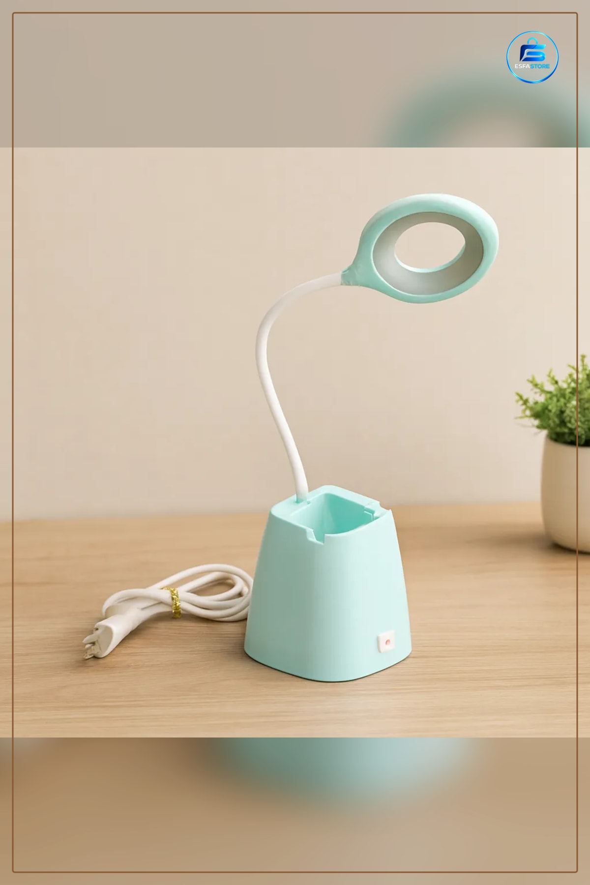 LED Masa Lambası Akrobat Kollu Kalemlikli 2W Ofis Çalışma Okuma Işığı Esnek Ayarlı Anahtarlı