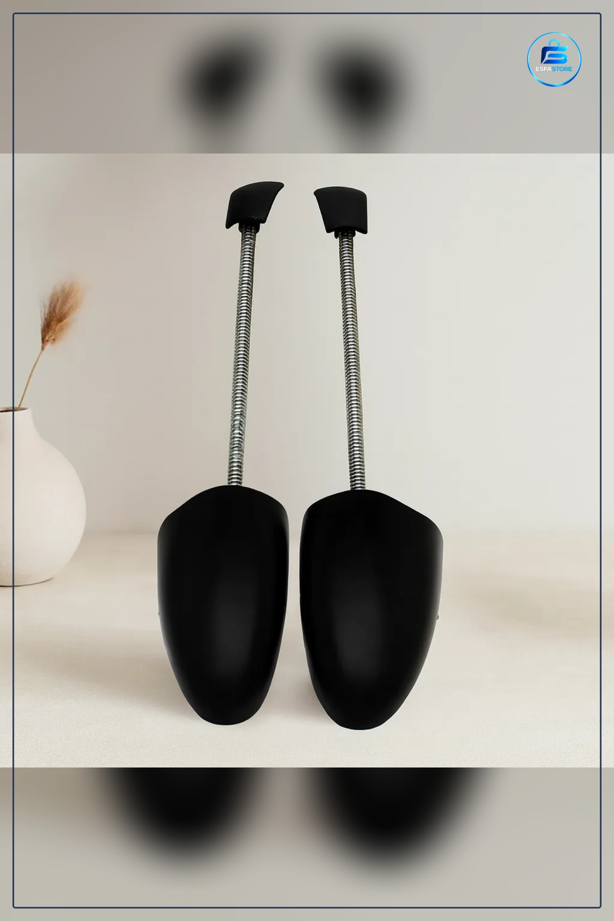Ayakkabı Kalıbı Tek Yaylı Metal Mekanizmalı Form Koruyucu Plastik Kalıp Siyah Bakım Aracı