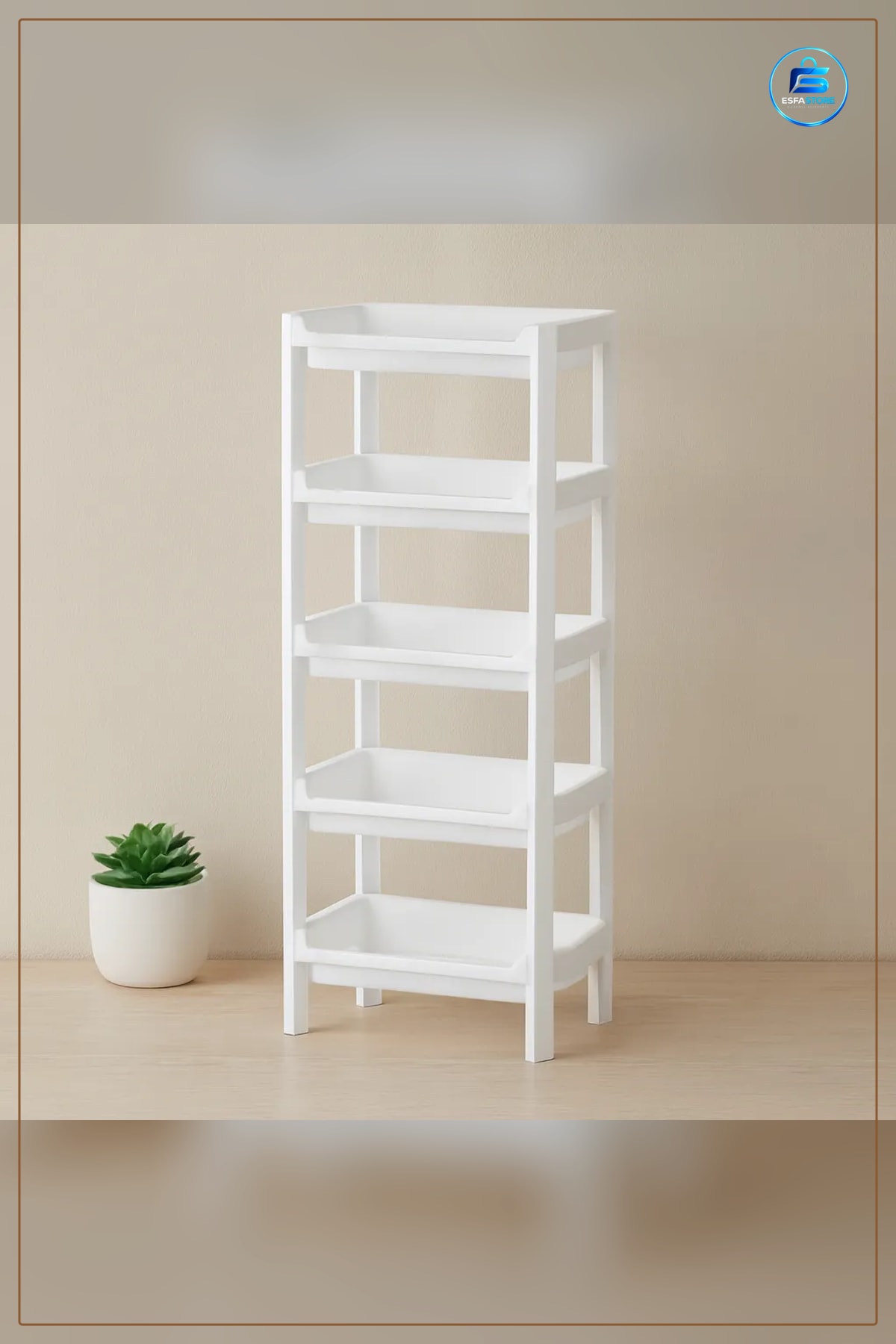 Dolap İçi Düzenleyici 5 Katlı Sepet Raf Organizer 355x220x870 mm Mutfak Banyo Balkon Ofis