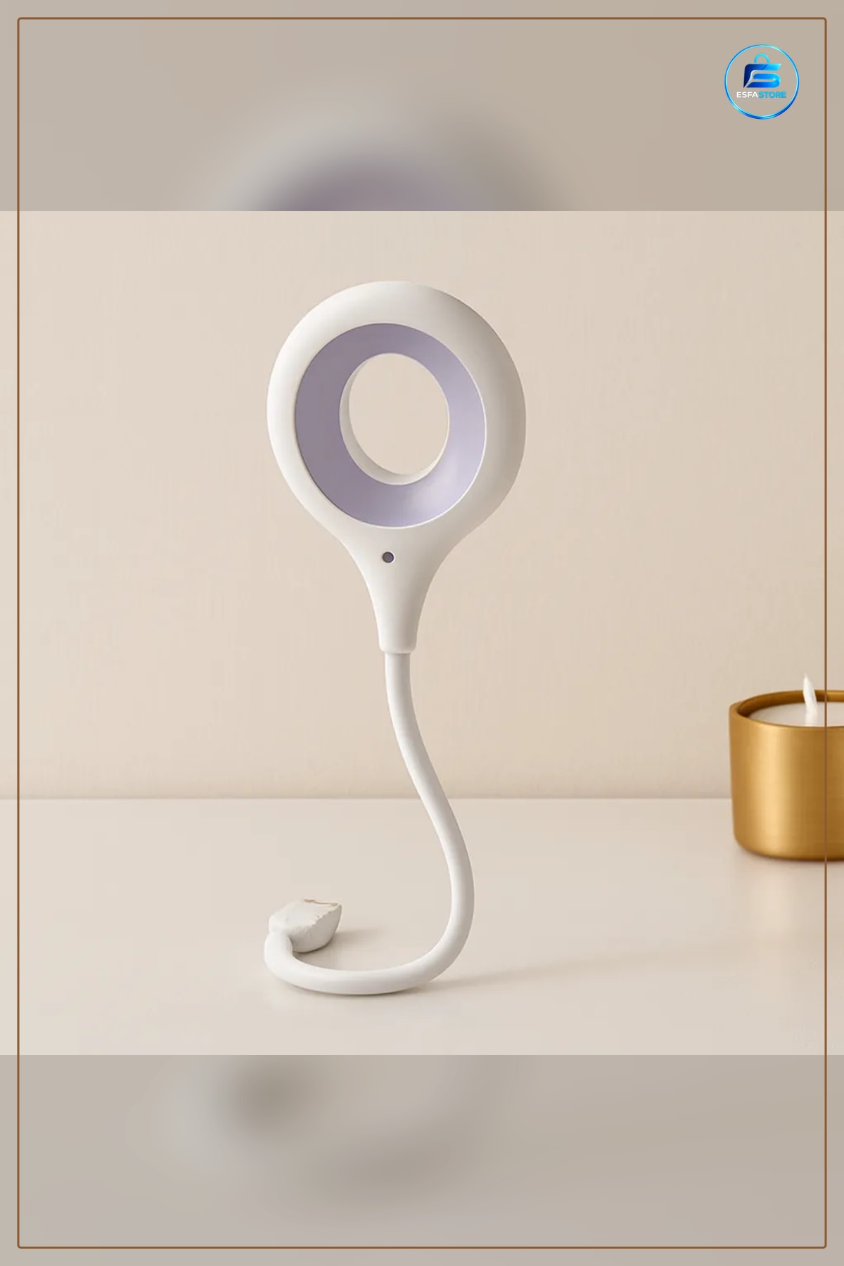 Ses Kontrollü Gece Lambası Mini USB LED Yuvarlak Akrobat Kollu Masa Okuma Işığı Ofis Bilgisayar