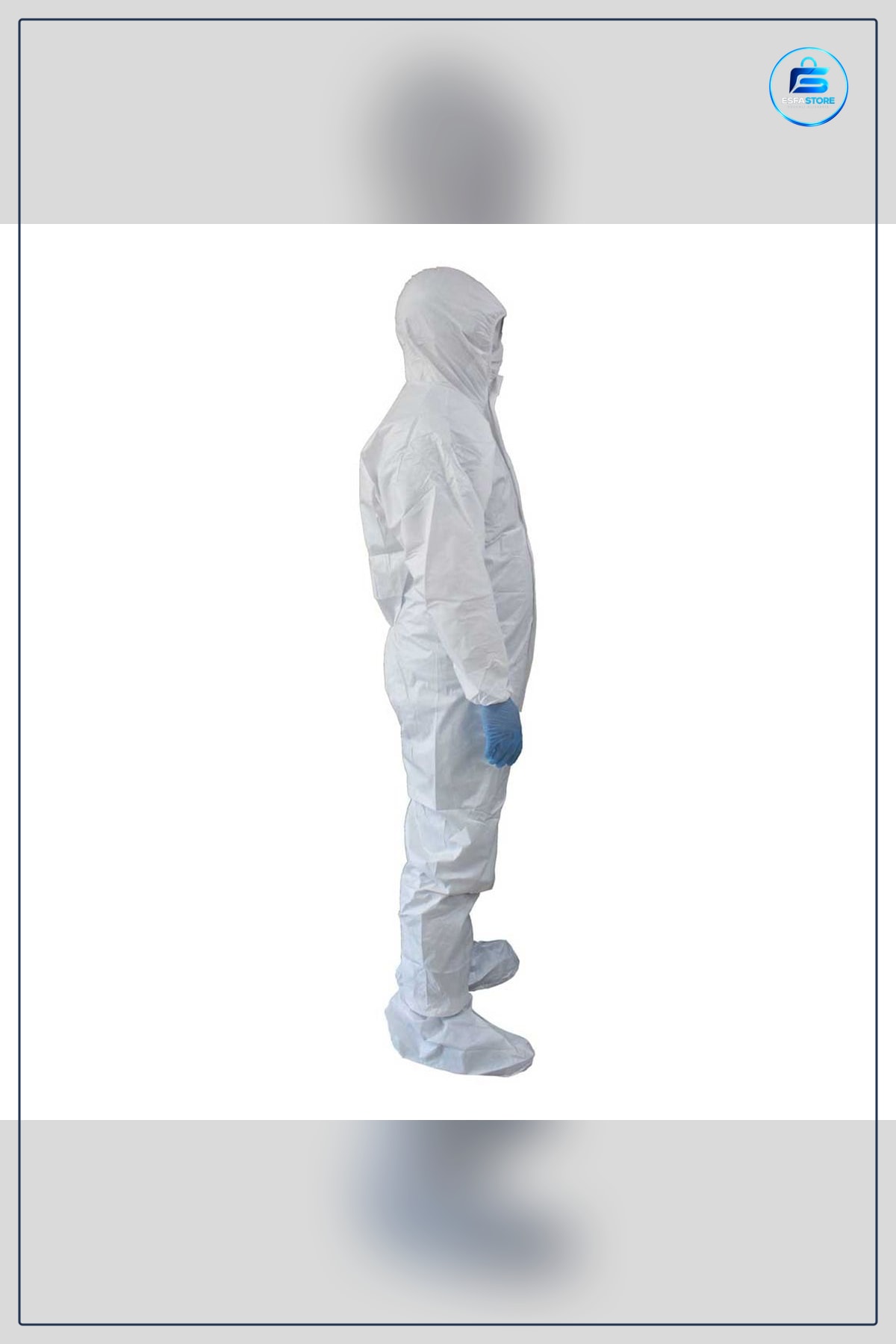 Koruyucu Tulum İş Güvenliği Elbisesi Non Woven Beyaz XL Hafif Nefes Alabilir Kapüşonlu Endüstriyel