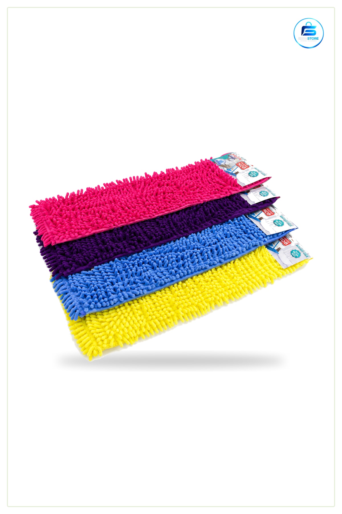 Mikrofiber Yedek Mop Başlığı 60 cm Makarna Yüksek Emicilik Sert Zemin Paspas Temizlik Aksesuarı