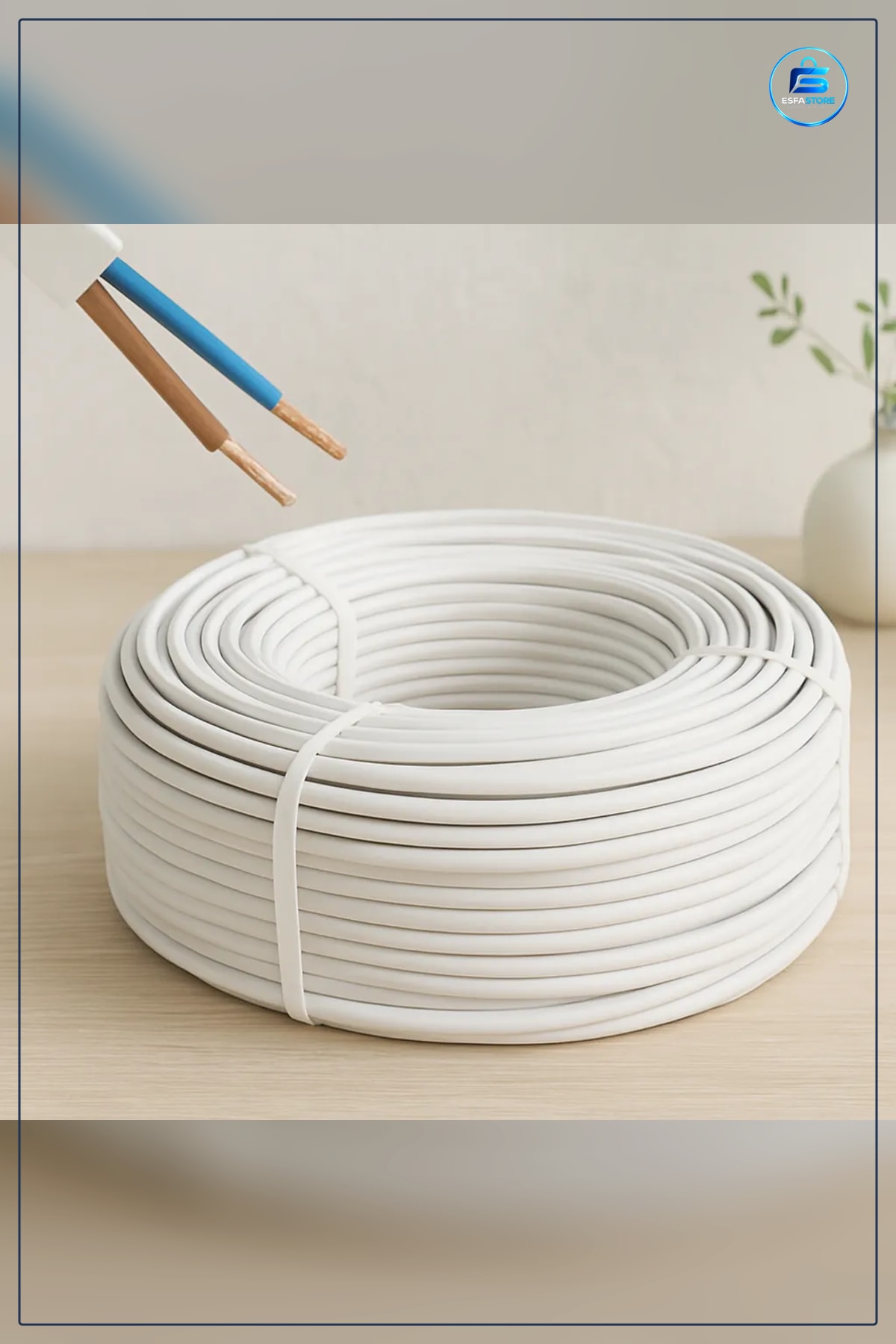 Elektrik Tesisat Kablosu 2x1.5 mm TTR CCA Bakır Kaplı Alüminyum 100 m Makara Esnek PVC İzole