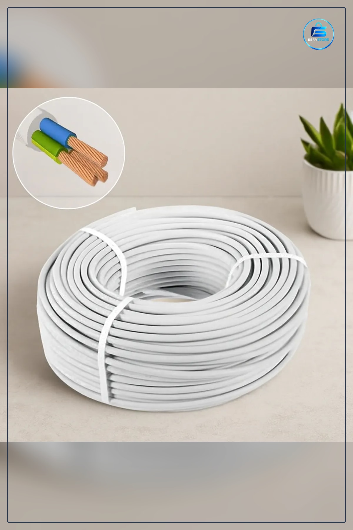 Elektrik Tesisat Kablosu TTR 3x2.5 mm CCA 100 m 3 İletkenli Ev Priz Aydınlatma Hafif Alüminyum