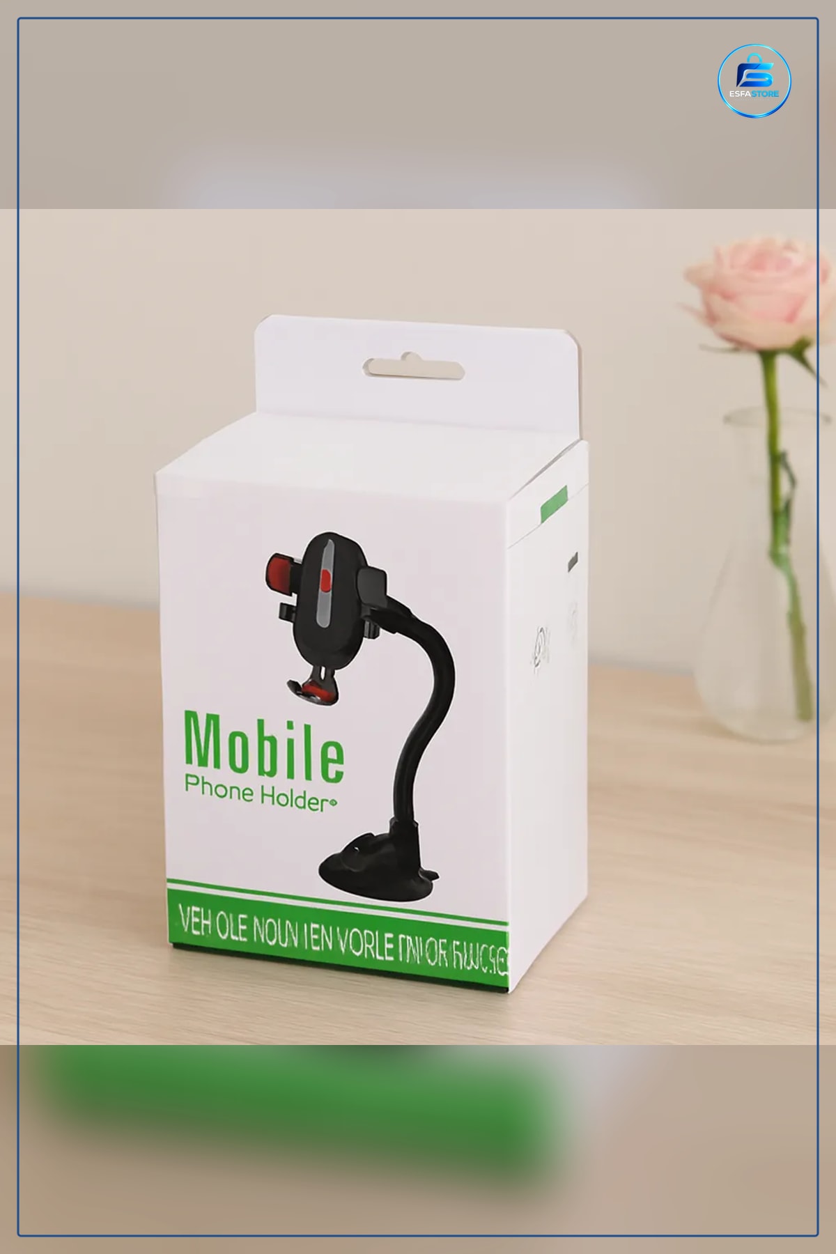 Araç Telefon Tutucu ° Vantuzlu Ayarlı Esnek Kollu Cam Gösterge Paneli Kıskacı Silikon Pedli