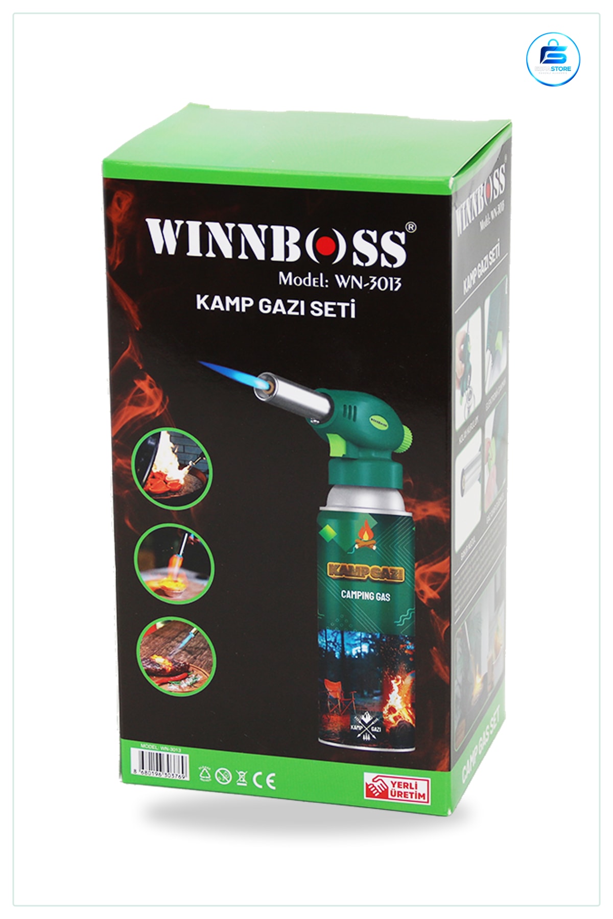 Pürmüz Seti 2 Parça Torch Başlık 400ml Gazlı Profesyonel Kamp Ocakları Mutfak Atölye