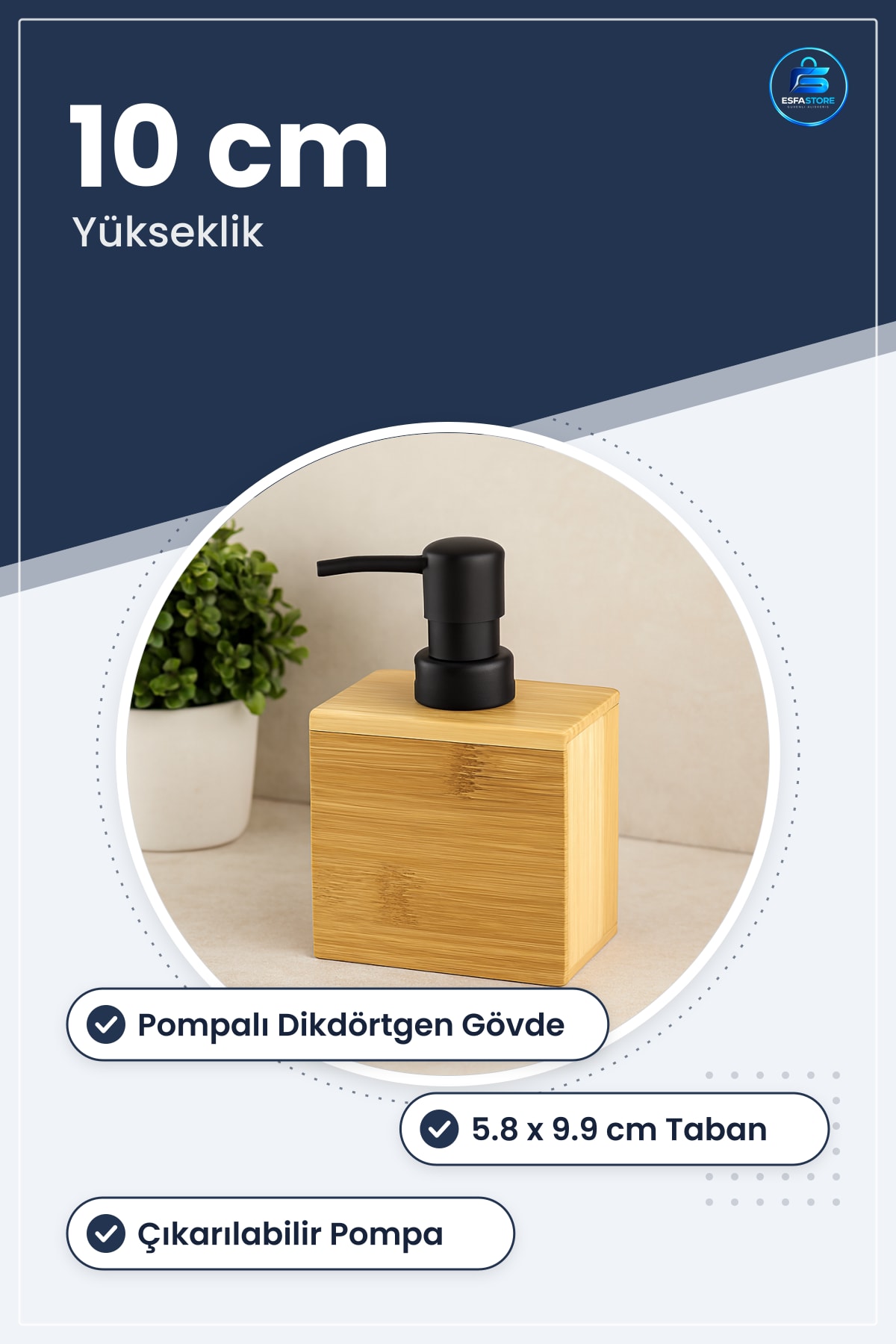 Bambu Sıvı Sabunluk Siyah Pompalı Dikdörtgen Banyo Lavabo Mutfak İçin Ahşap Görünümlü Dispenser