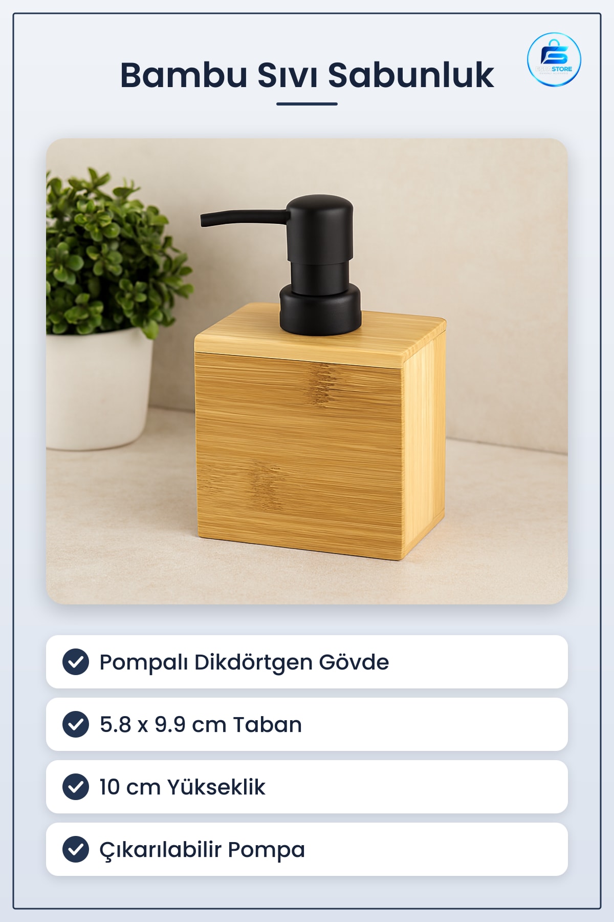 Bambu Sıvı Sabunluk Siyah Pompalı Dikdörtgen Banyo Lavabo Mutfak İçin Ahşap Görünümlü Dispenser