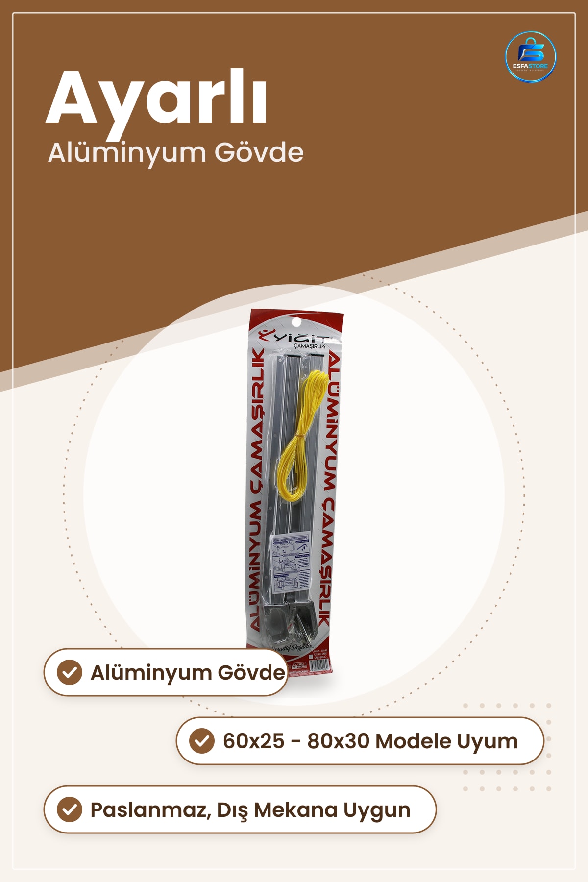 Çamaşır Kurutmalık Ayarlı Alüminyum ila Uyumlu Balkon Çamaşırlığı Kurutma Askısı