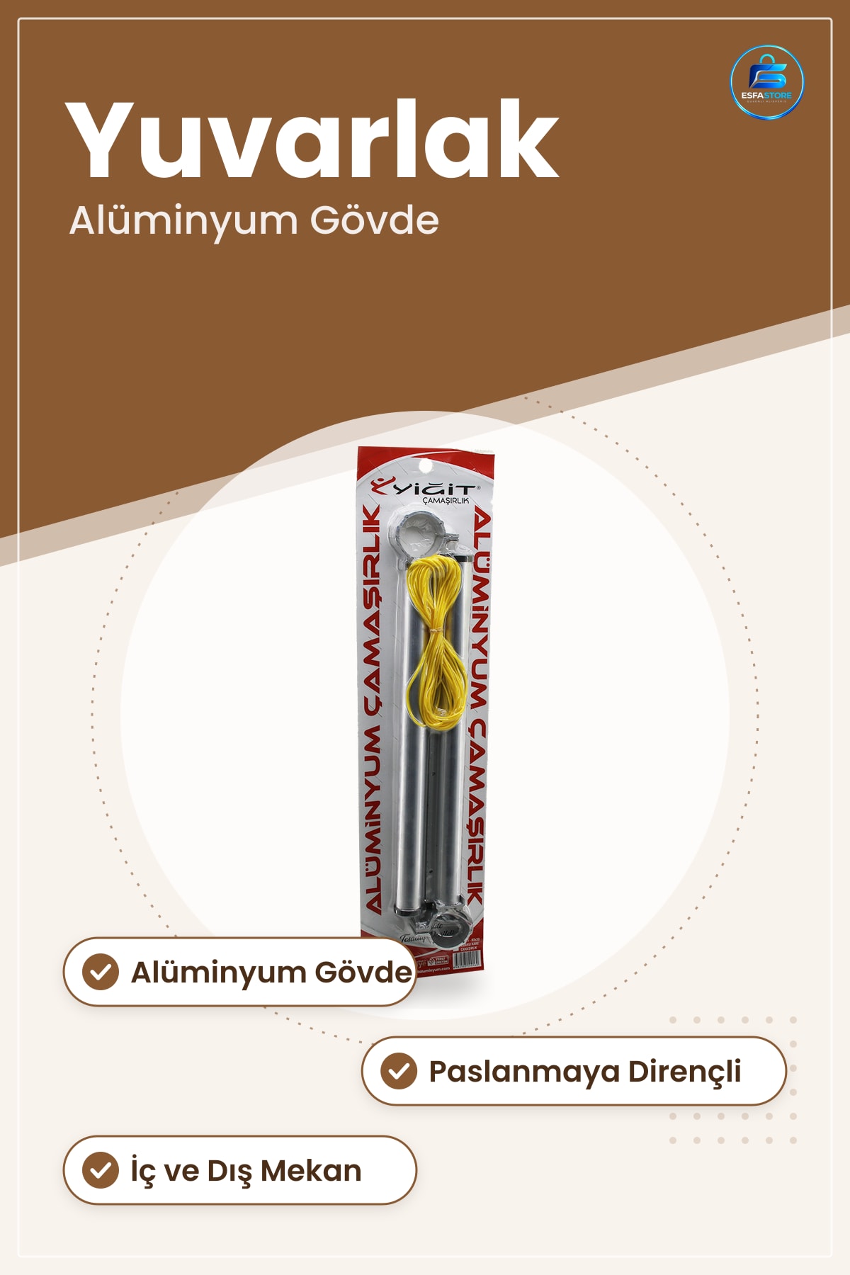 Alüminyum Yuvarlak Çamaşırlık Askısı Çamaşır Kurutmalık Balkon Banyo İçin Paslanmaz Gövde