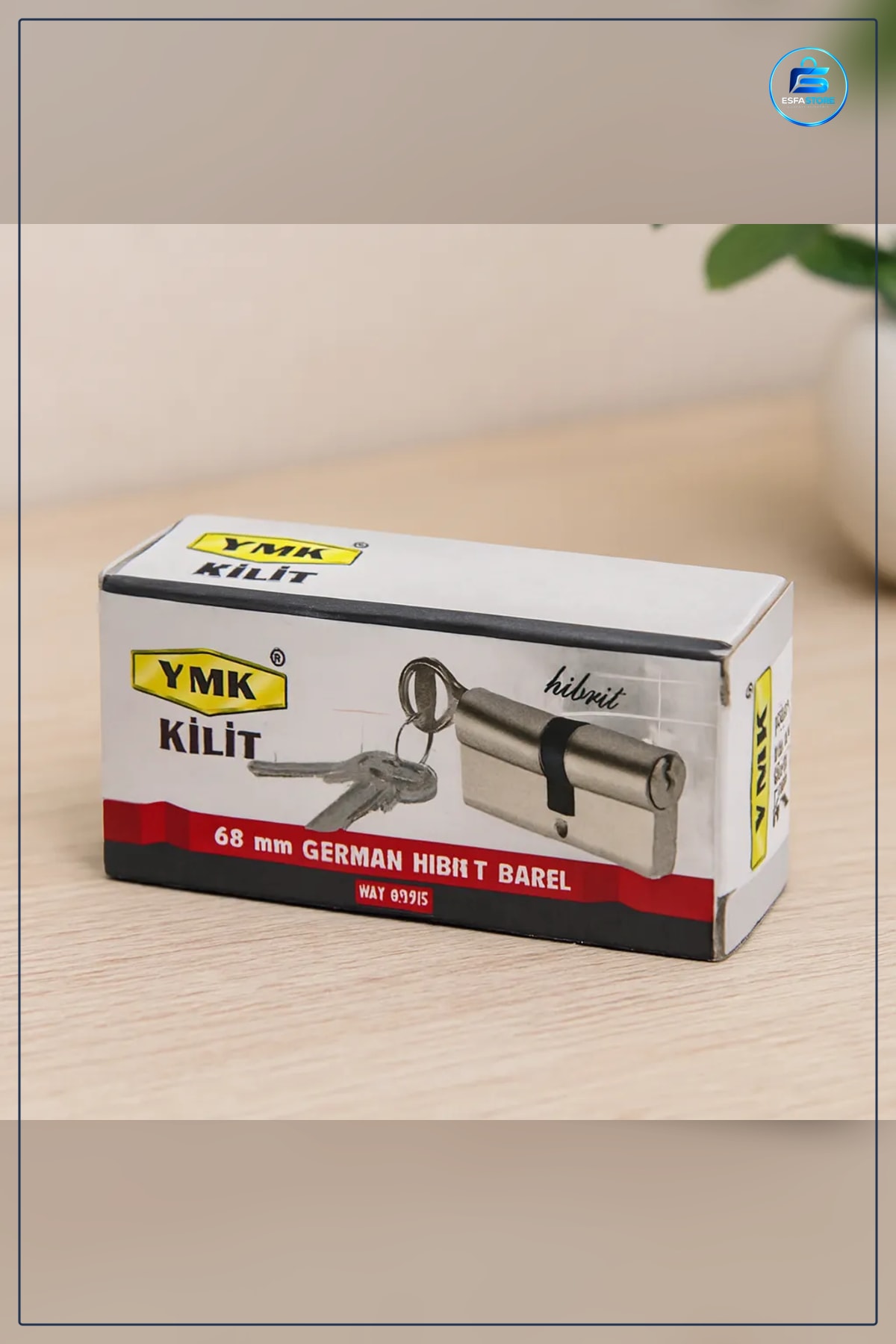 Hibrit Silindir Barel Kilit 68 mm Nikel Saten 3 Anahtar Kapı Güvenlik Değişim Konut İşyeri