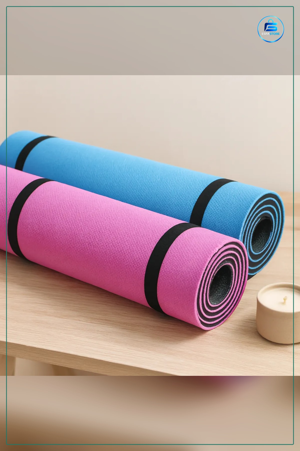 Pilates Yoga Matı 8mm 55x170 cm DNS EVA Köpük Kaymaz Egzersiz Minderi Mat Ev Stüdyo