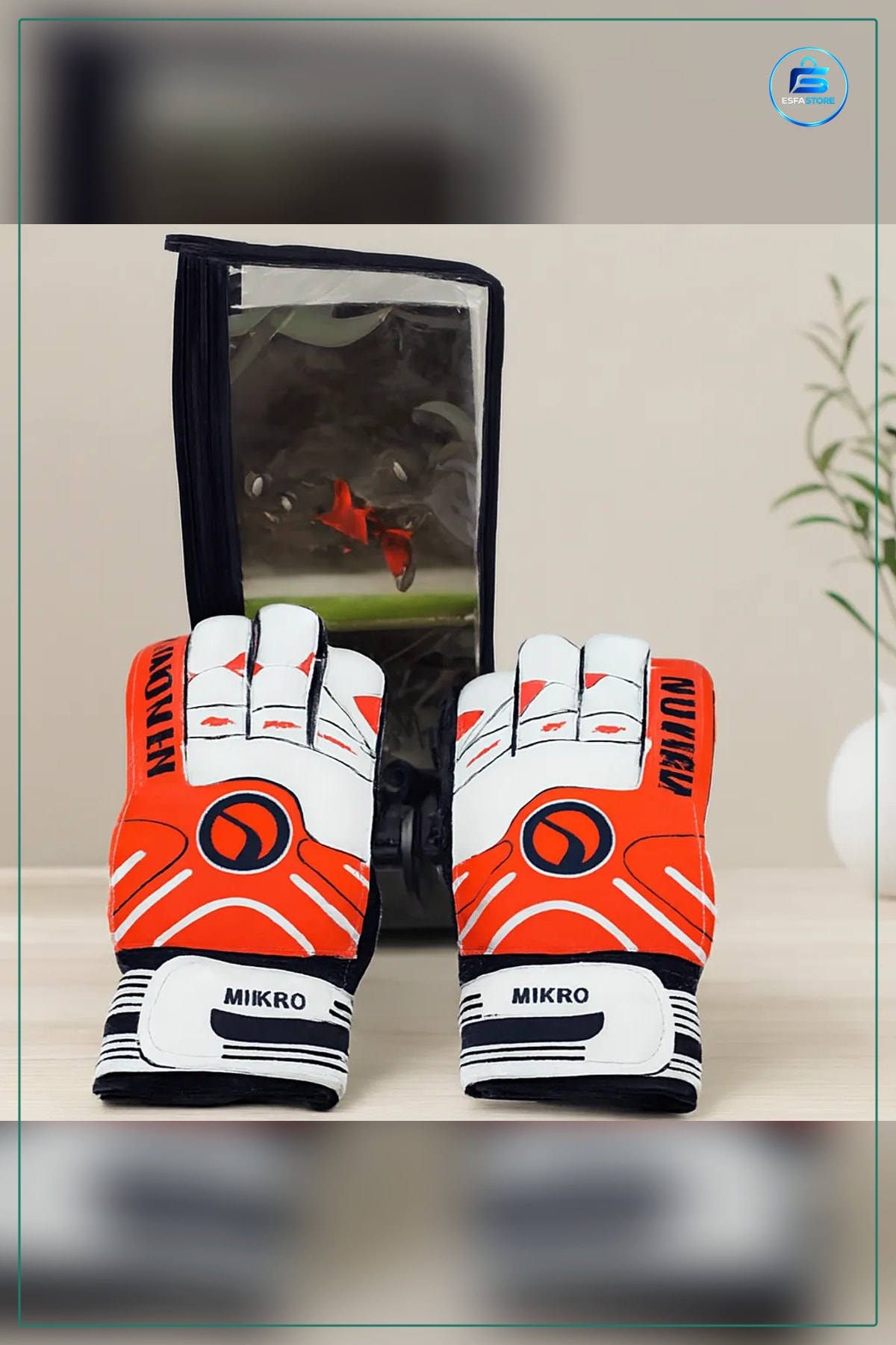 Kaleci Eldiveni M Beden Mikro Lateks Avuç İçi Tutuşlu Futbol Antrenman Maç Mikrofiber Dış Yüzey