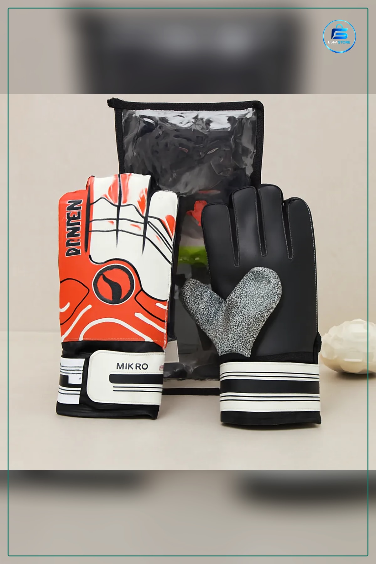 Kaleci Eldiveni Mikrofiber L XL Silikon Avuç İçi Tutuşlu Futbol Maç ve Antrenman Koruyucu