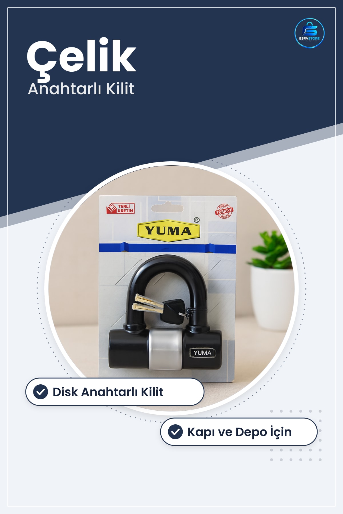 Asma Kilit Çelik U Bar Disk Anahtarlı Kel epe Kapı Kolu Depo Kap ağı Araç Ekipmanı