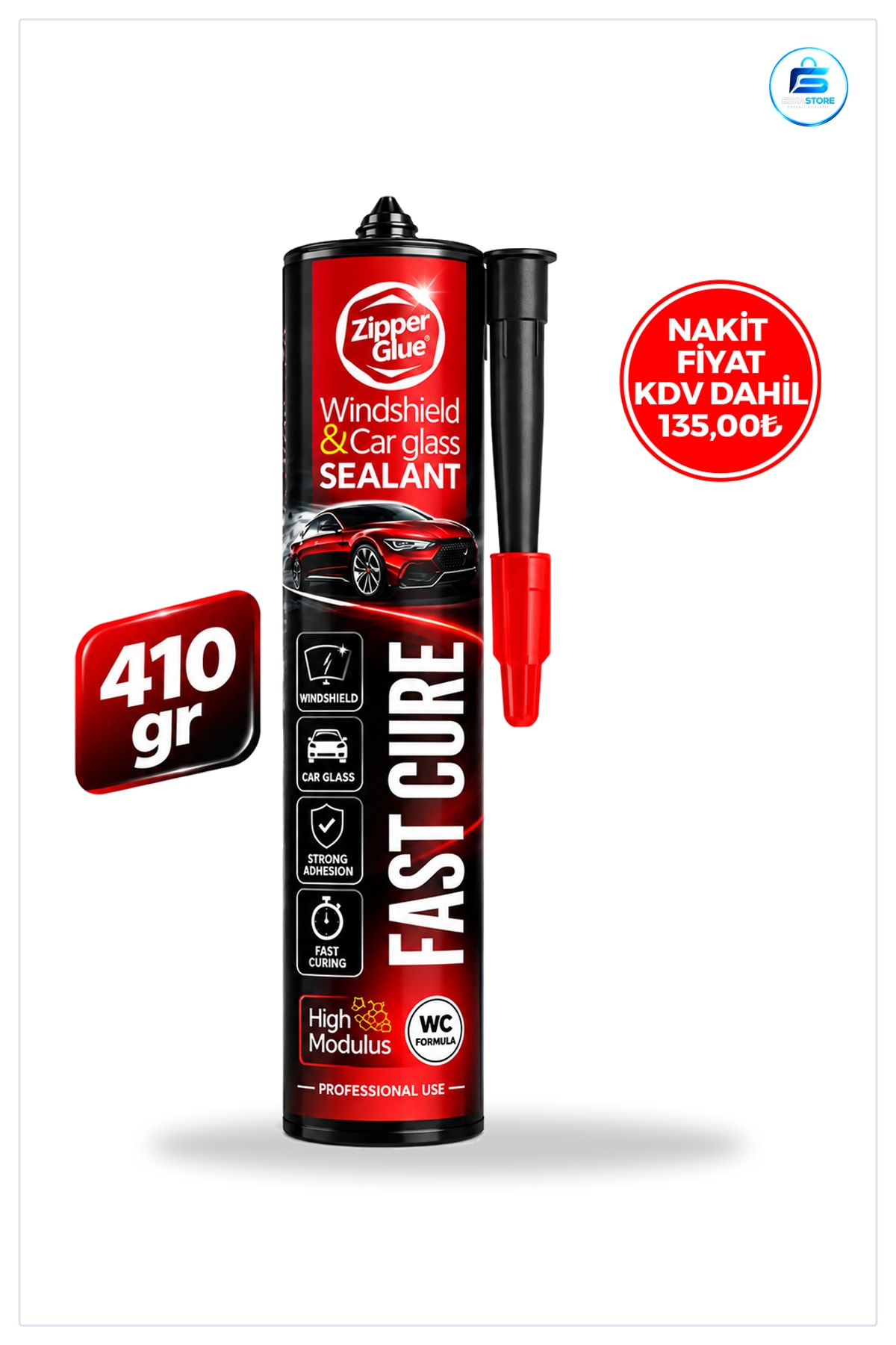 Araç Camı ve Çok Amaçlı Siyah Yapıştırıcı Hızlı Kürleşen UV Suya Dayanıklı Polimer Sealant