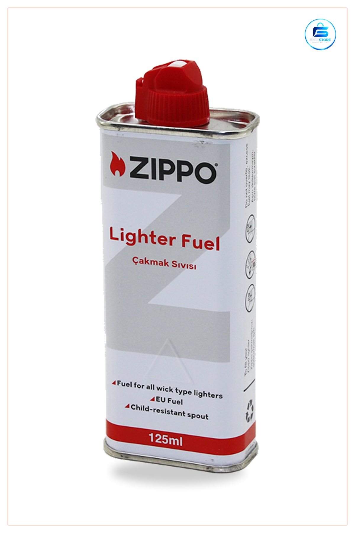 Çakmak Gazı 125 ml Benzin Fitilli Çakmaklar İçin Rafine Sıvı Yakıt Kamp ve Günlük Kullanım