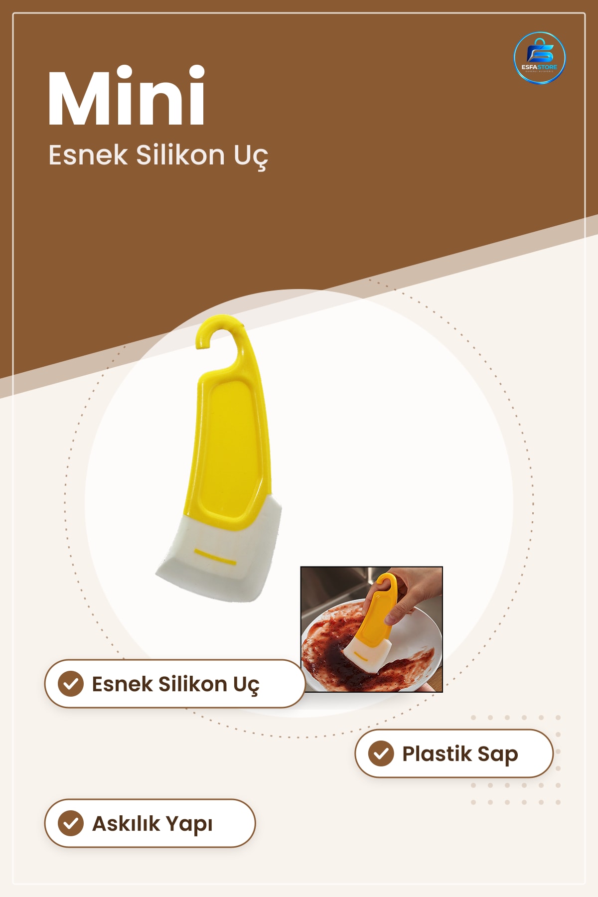 Mini Silikon Spatula Yağ ve Leke Kazıyıcı Plastik Saplı Mutfak Sos Kavanoz Temizleme Esnek Uç