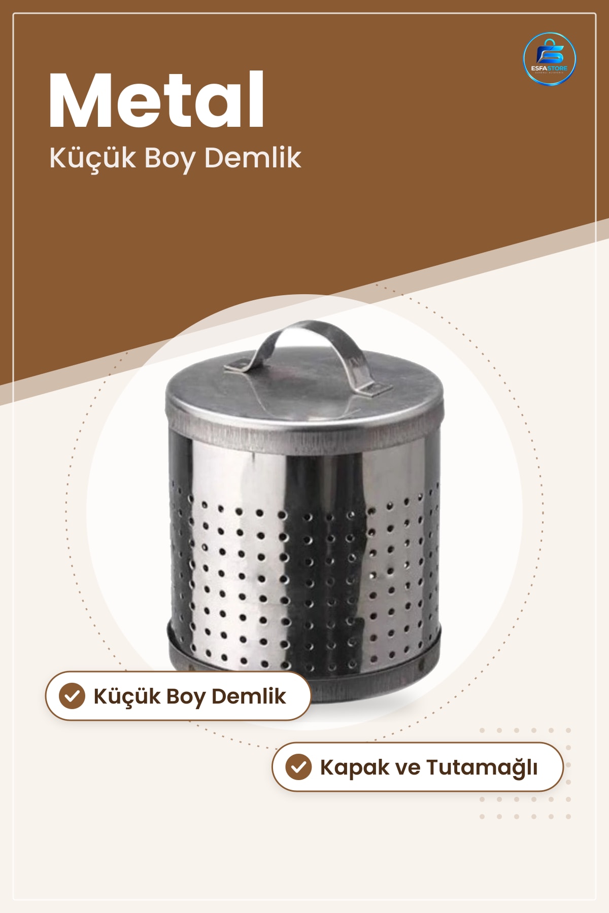 Çay Süzgeci Küçük Boy Demlik İçi Metal Yaprak Filtresi Mutfak Demleme Aksesuarı Pratik